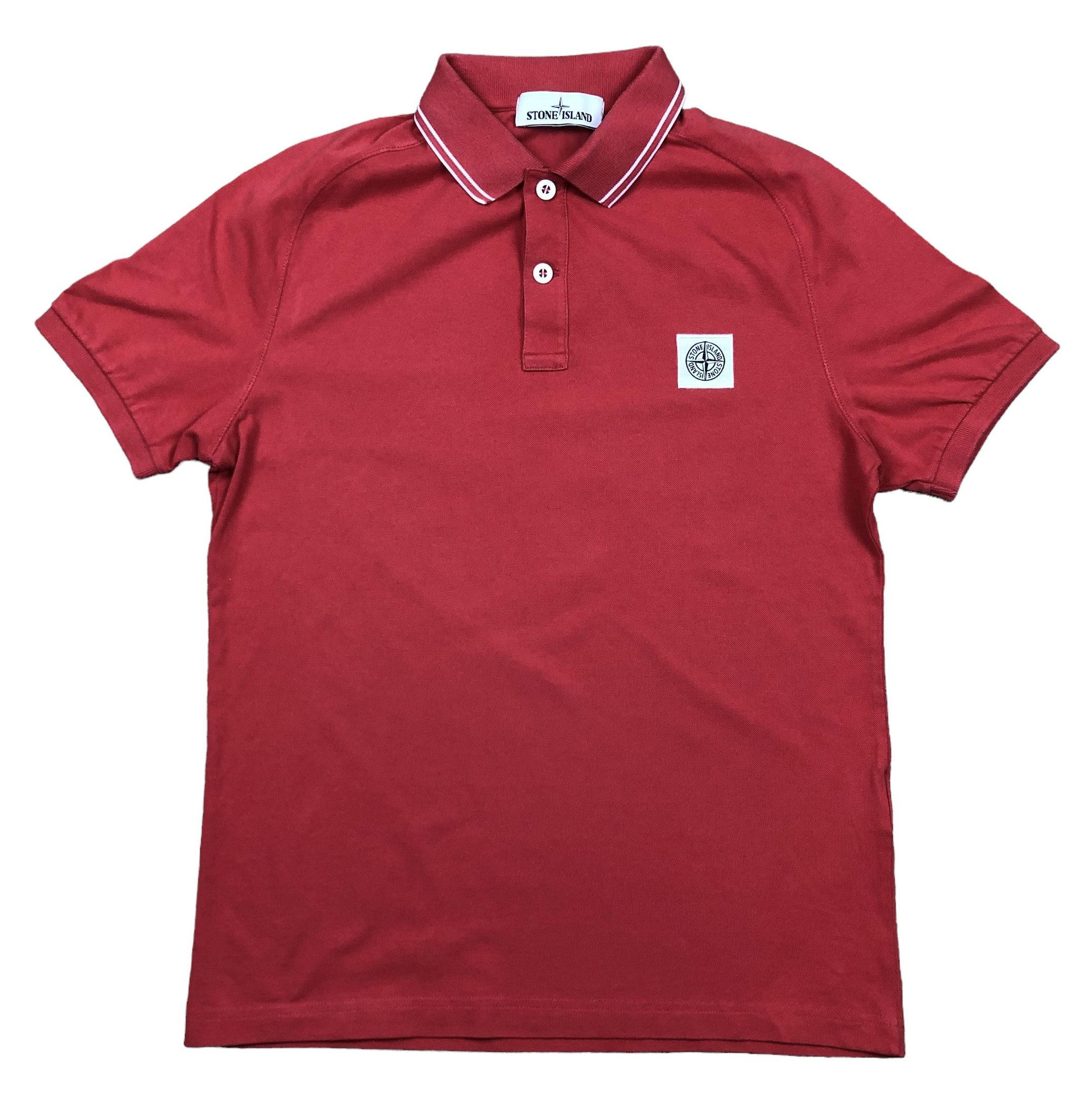 Stone Island Polo Shirt Jersey Tee Rare Red Y2K Hype