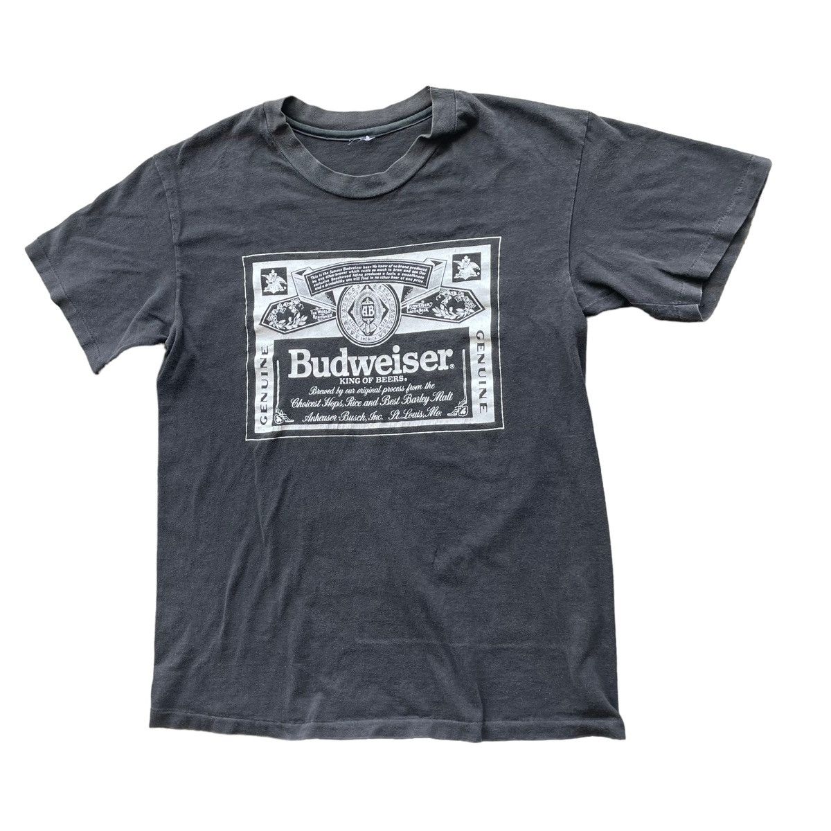 Budweiser × Vintage 💥 90s HANES BUDWEISER LOGO TSHIRT Size US M / EU 48-50 / 2 - 1 Thumbnail