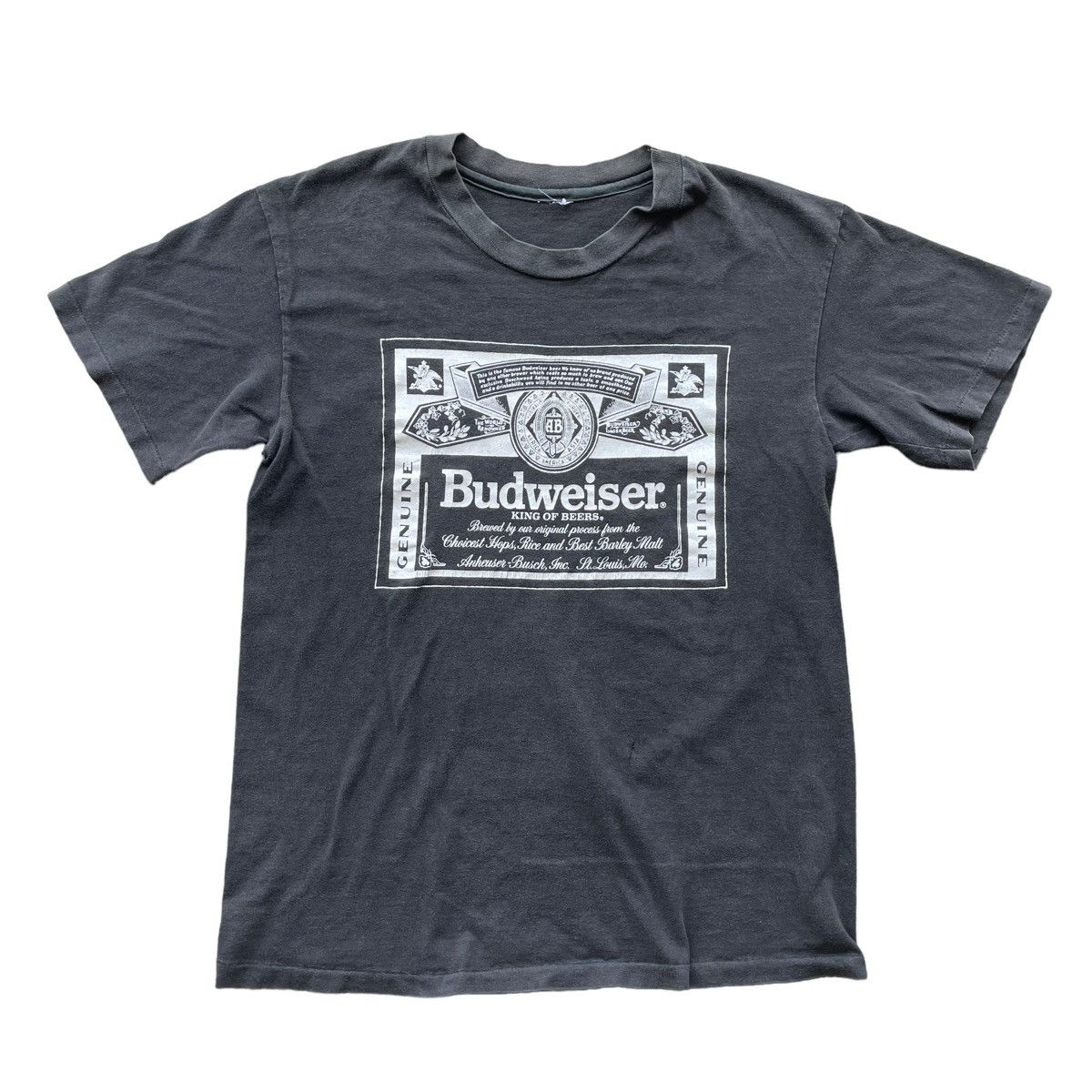 Budweiser × Vintage 💥 90s HANES BUDWEISER LOGO TSHIRT Size US M / EU 48-50 / 2 - 2 Thumbnail