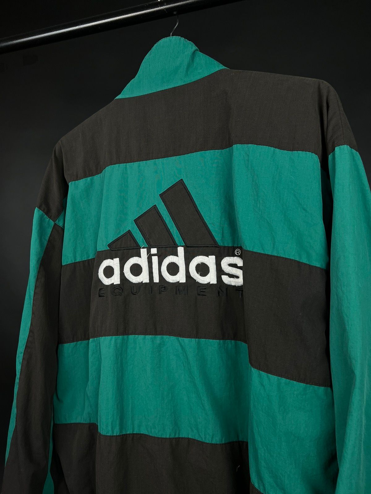 Adidas VTG windbreaker jacket Adidas green with black full Zip Size US XL / EU 56 / 4 - 7 Preview