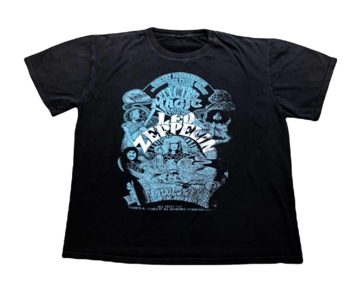 Band Tees × Led Zeppelin × Vintage Vintage Led Zeppelin Shirt Band Tee Jersey Like Metallica Size US XL / EU 56 / 4 - 1 Thumbnail
