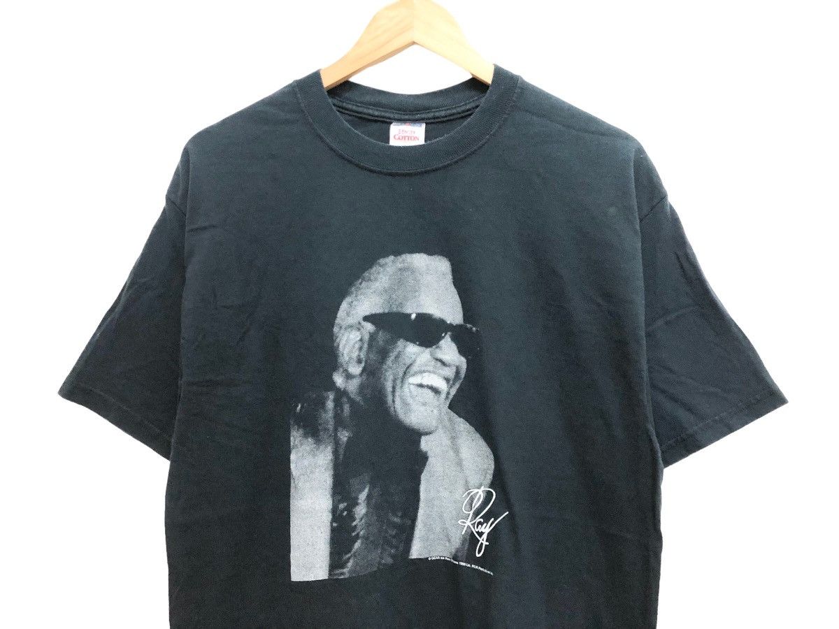 Band Tees LEGENDARY 🔥 RAY CHARLES R&B SOUL JAZZ BLUES ICON POTRAIT TEE Size US L / EU 52-54 / 3 - 3 Thumbnail