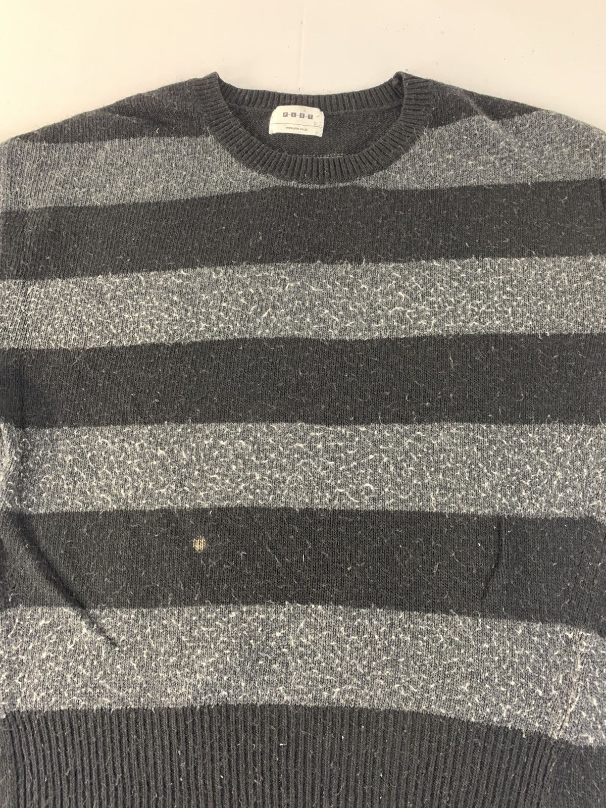 Issey Miyake PLST Issey Miyake Striped Block Design Sweatshirt Fleece Size US M / EU 48-50 / 2 - 3 Thumbnail