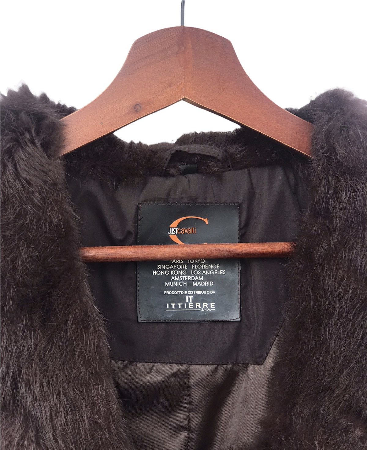 Just Cavalli Jacket Coat With Fox Fur Collar Size XS / US 0-2 / IT 36-38 - 3 Thumbnail