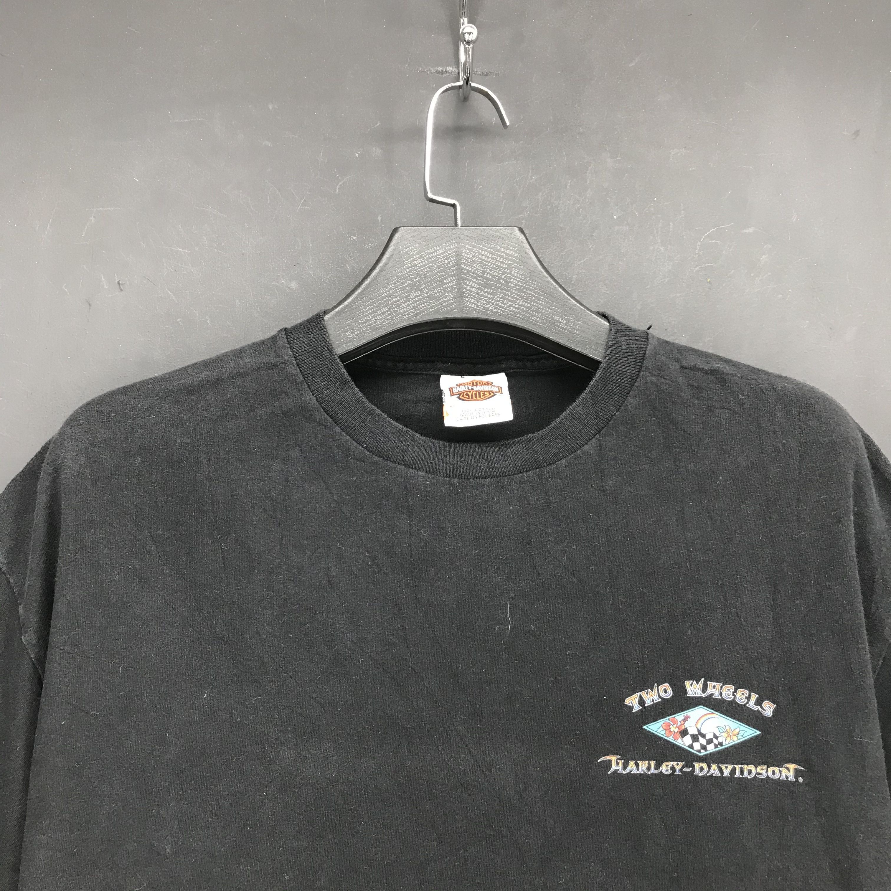 Harley Davidson Vintage 80's Harley Davidson Big Logo Tees #1666-65 Size US XL / EU 56 / 4 - 4 Thumbnail