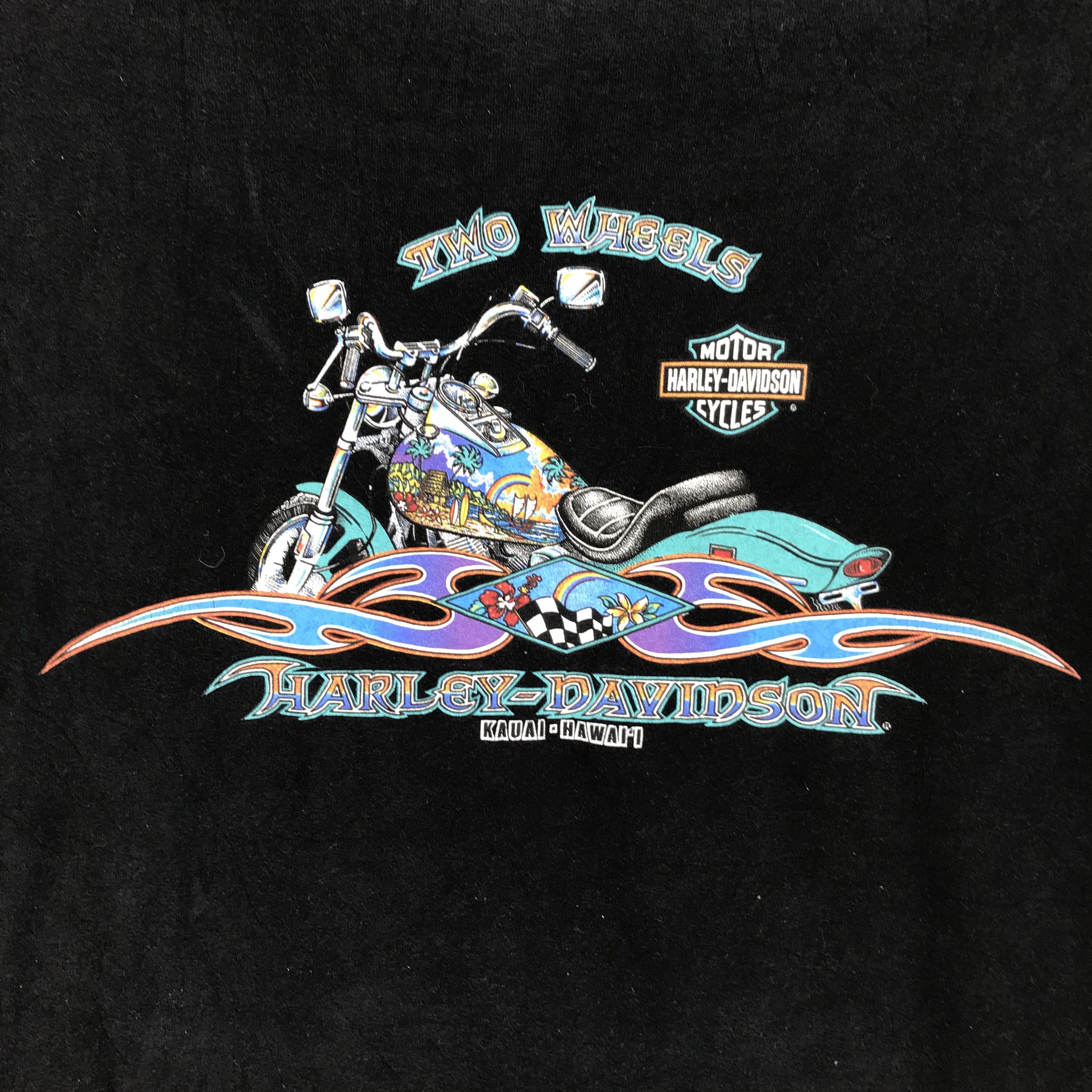 Harley Davidson Vintage 80's Harley Davidson Big Logo Tees #1666-65 Size US XL / EU 56 / 4 - 2 Thumbnail