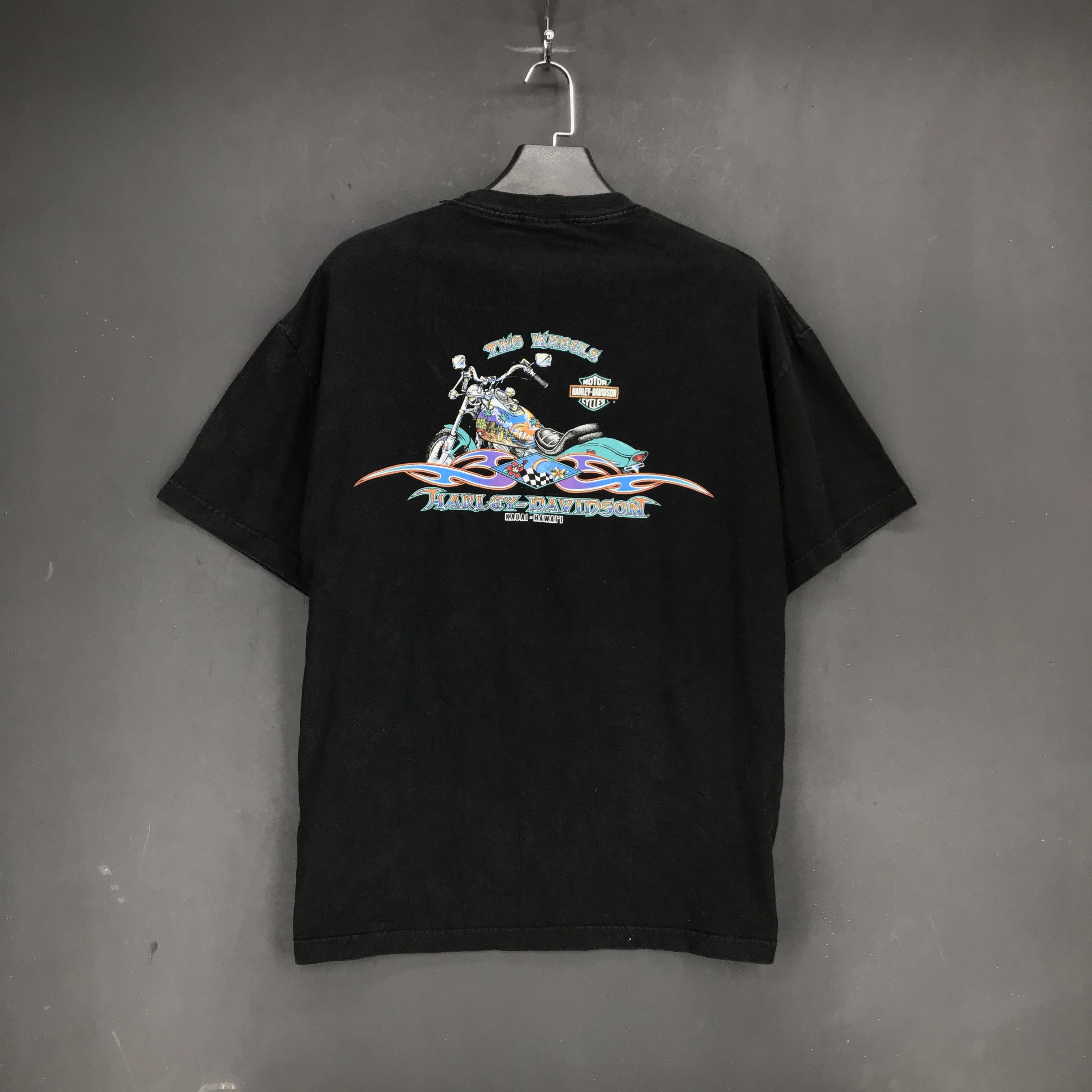 Harley Davidson Vintage 80's Harley Davidson Big Logo Tees #1666-65 Size US XL / EU 56 / 4 - 1 Thumbnail