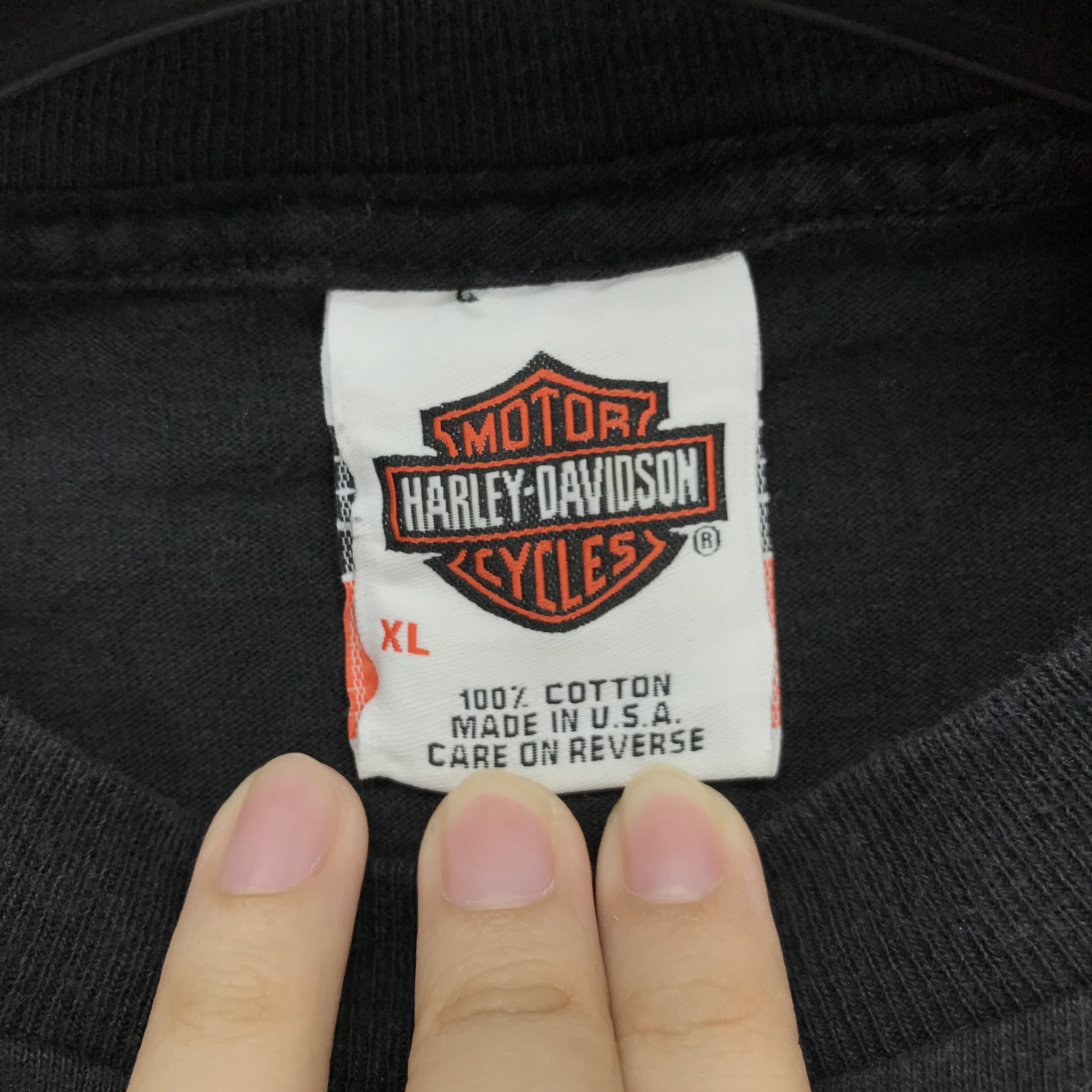 Harley Davidson Vintage 80's Harley Davidson Big Logo Tees #1666-65 Size US XL / EU 56 / 4 - 8 Thumbnail