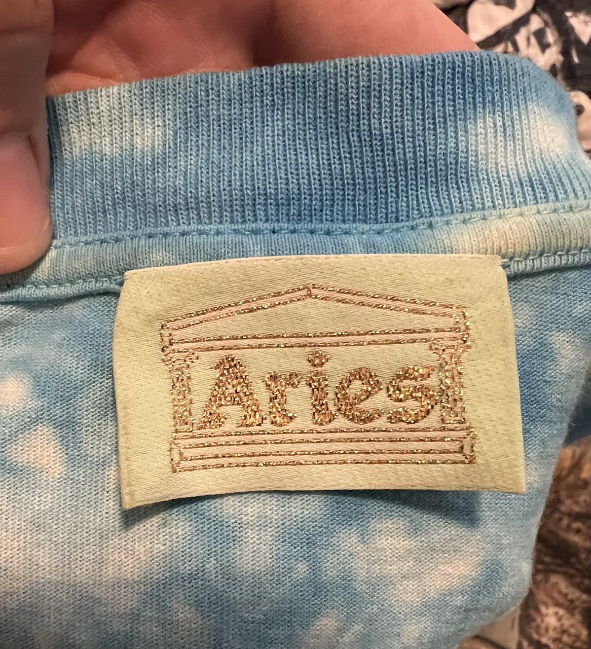 Aries ARIES Blue tie dye template t-shirt Size US L / EU 52-54 / 3 - 4 Thumbnail
