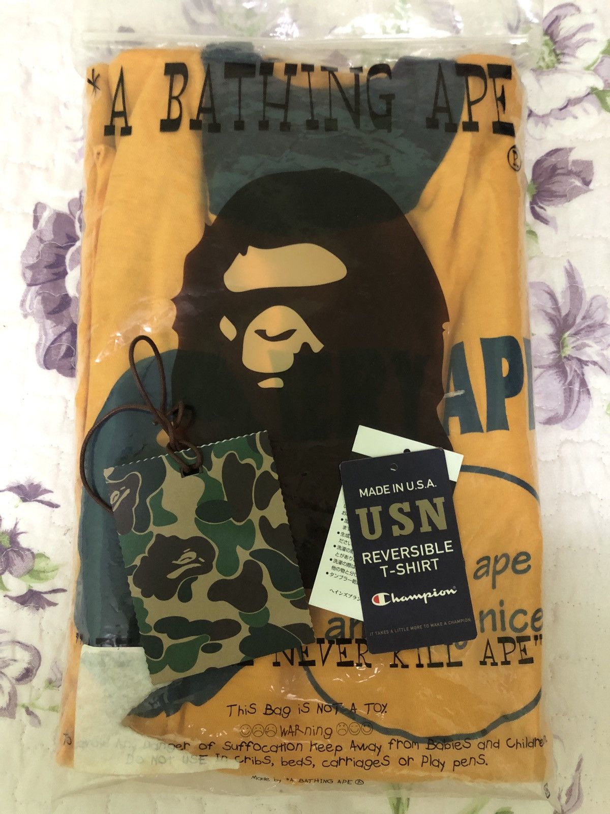 Bape × Champion 💥A Bathing Ape Very Ape Busy Work X Champions Reversible Size US S / EU 44-46 / 1 - 7 Thumbnail