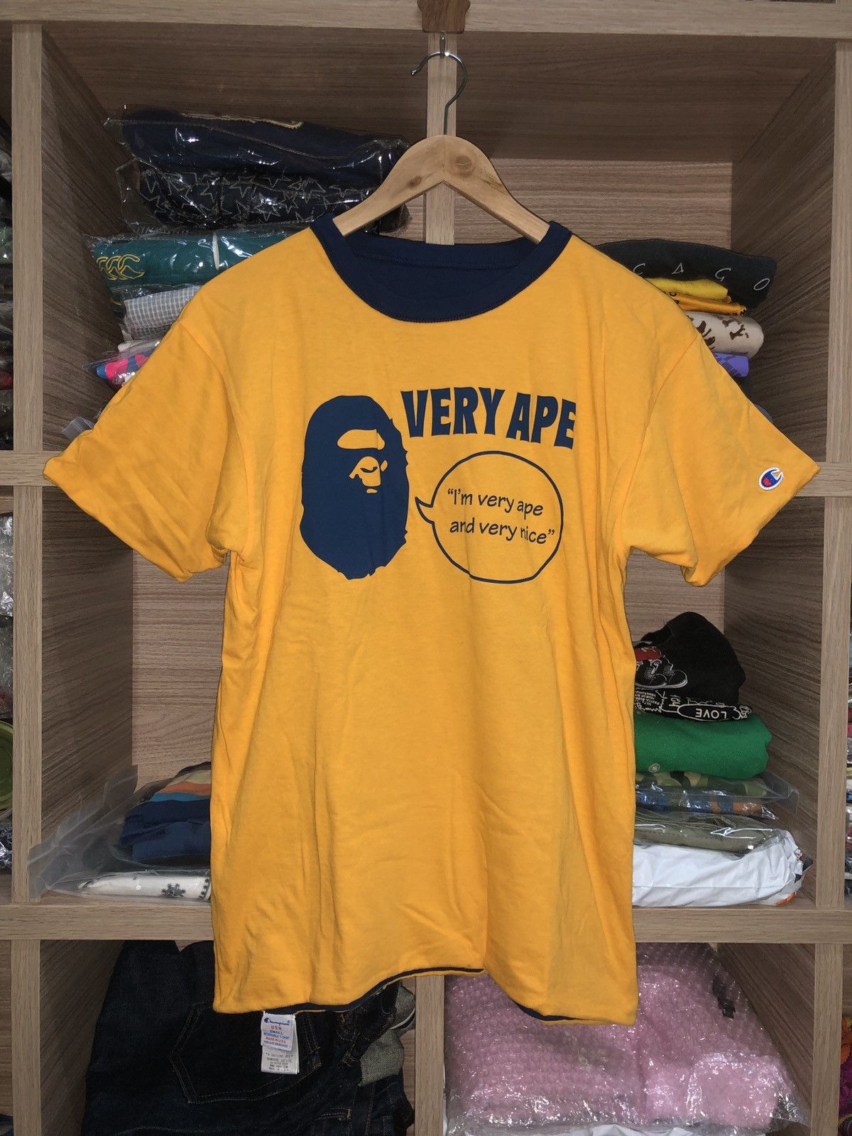 Bape × Champion 💥A Bathing Ape Very Ape Busy Work X Champions Reversible Size US S / EU 44-46 / 1 - 3 Thumbnail