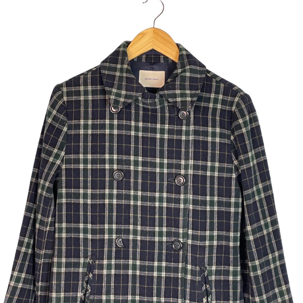Japanese Brand Peyton Place Flannel Double Breasted Bridge Coat Size L / US 10 / IT 46 - 3 Thumbnail