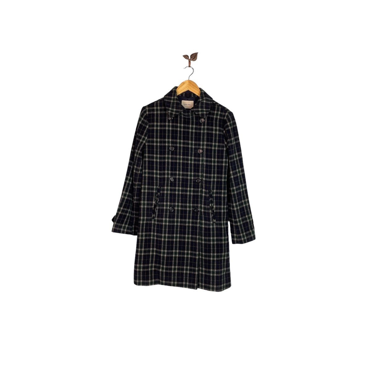 Japanese Brand Peyton Place Flannel Double Breasted Bridge Coat Size L / US 10 / IT 46 - 1 Thumbnail