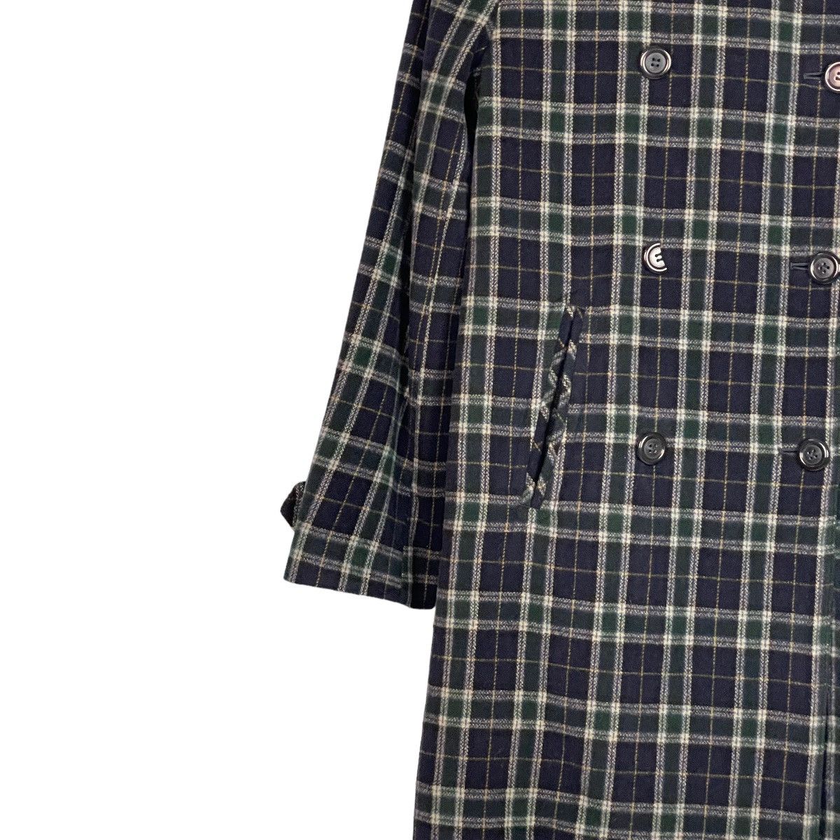 Japanese Brand Peyton Place Flannel Double Breasted Bridge Coat Size L / US 10 / IT 46 - 2 Thumbnail