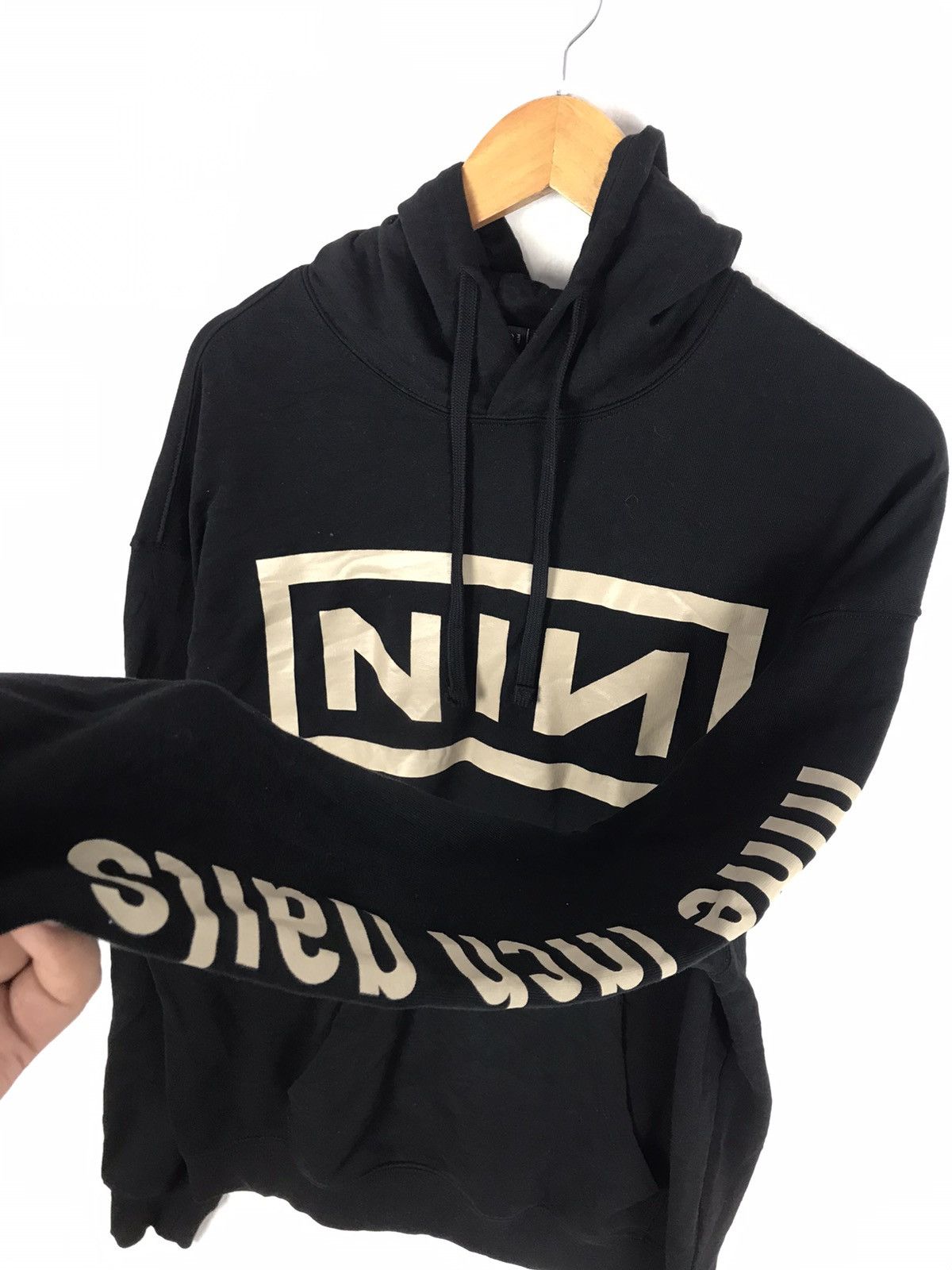 Band Tees × Vintage Nine Inch Nails Black Hoodie Sweatshirt Size US L / EU 52-54 / 3 - 8 Thumbnail