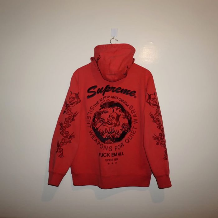 Supreme Supreme Dragon Overdyed Hooded Sweatshirt | Grailed