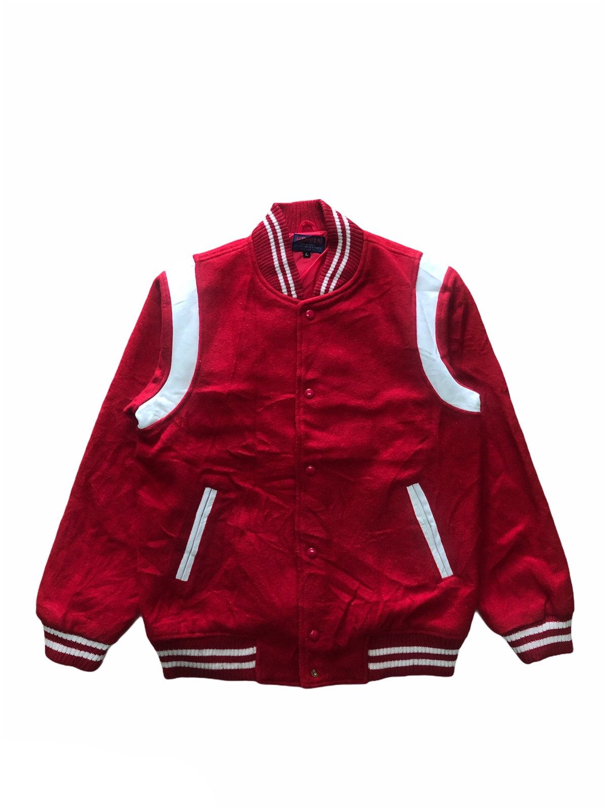 Edwin Vintage Edwin Plain Wool Varsity Jacket Size US L / EU 52-54 / 3 - 1 Thumbnail