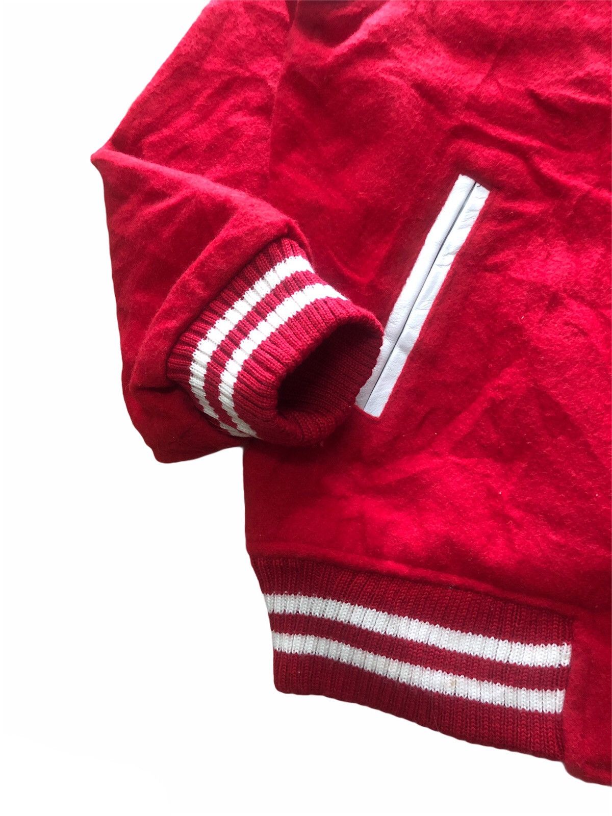 Edwin Vintage Edwin Plain Wool Varsity Jacket Size US L / EU 52-54 / 3 - 3 Thumbnail