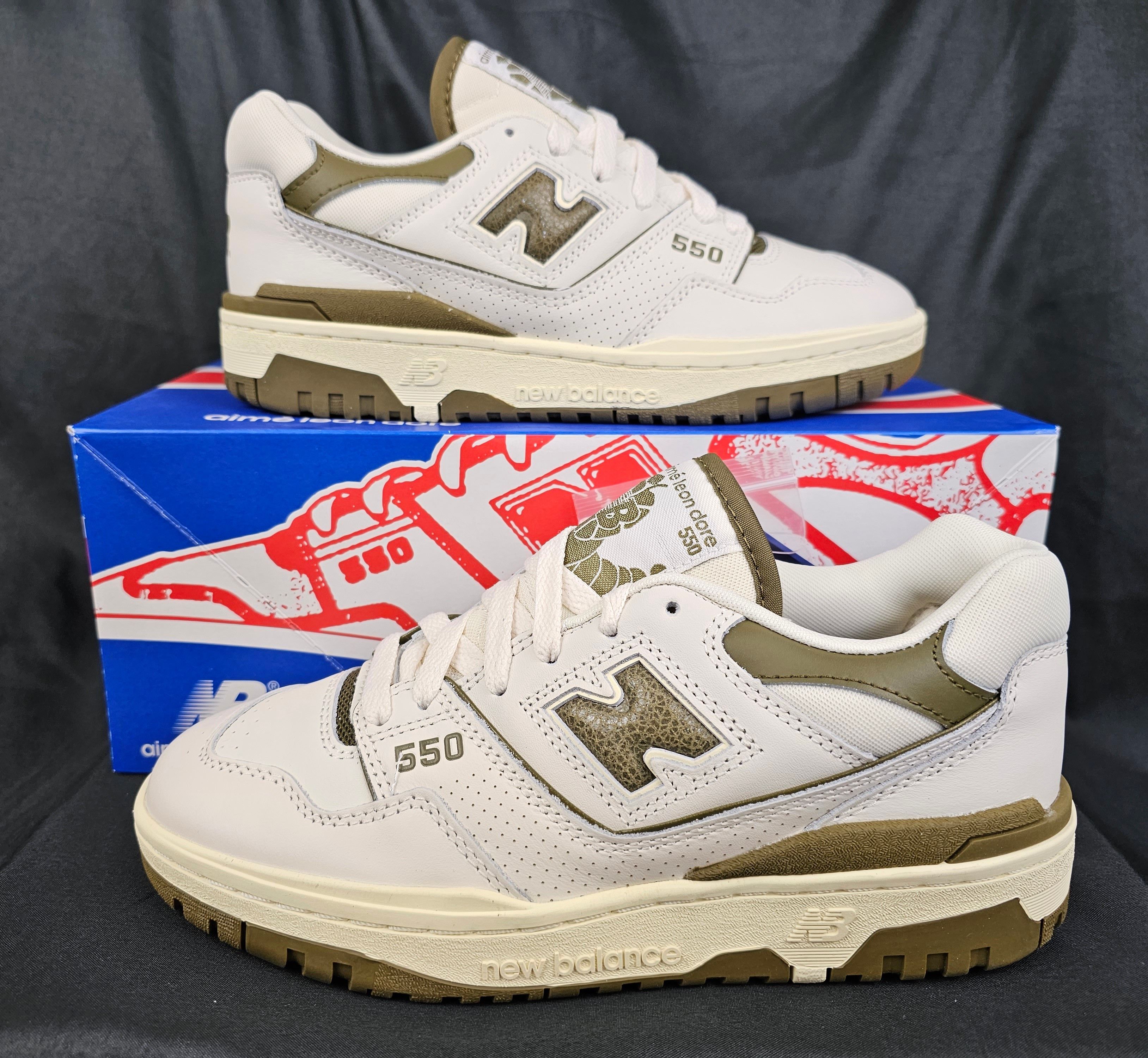 Aime Leon Dore × New Balance New Balance 550 x Aime Leon Dore White Olive Men's Size 6 US Size US 6 / EU 39 - 2 Thumbnail