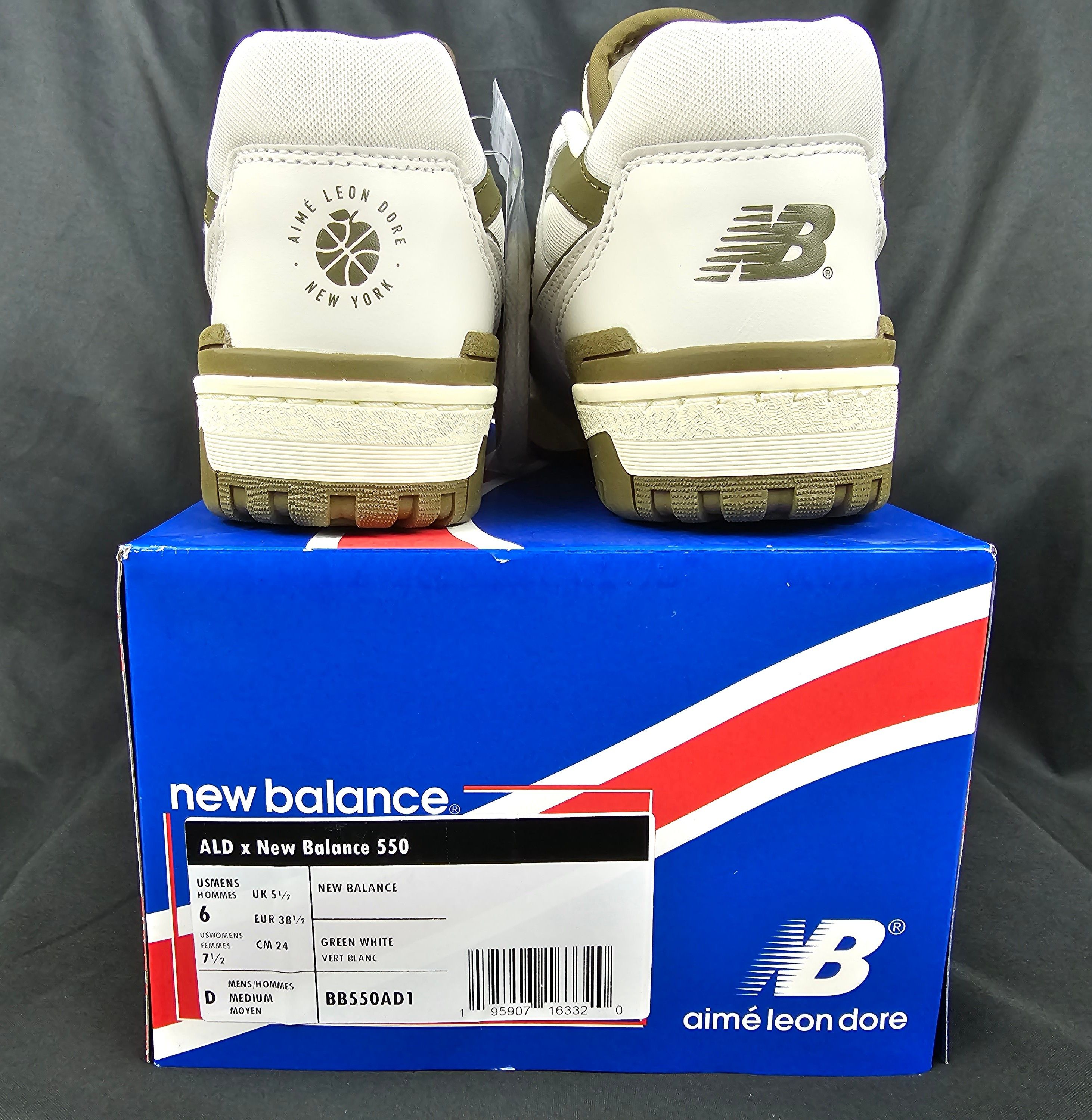 Aime Leon Dore × New Balance New Balance 550 x Aime Leon Dore White Olive Men's Size 6 US Size US 6 / EU 39 - 9 Thumbnail