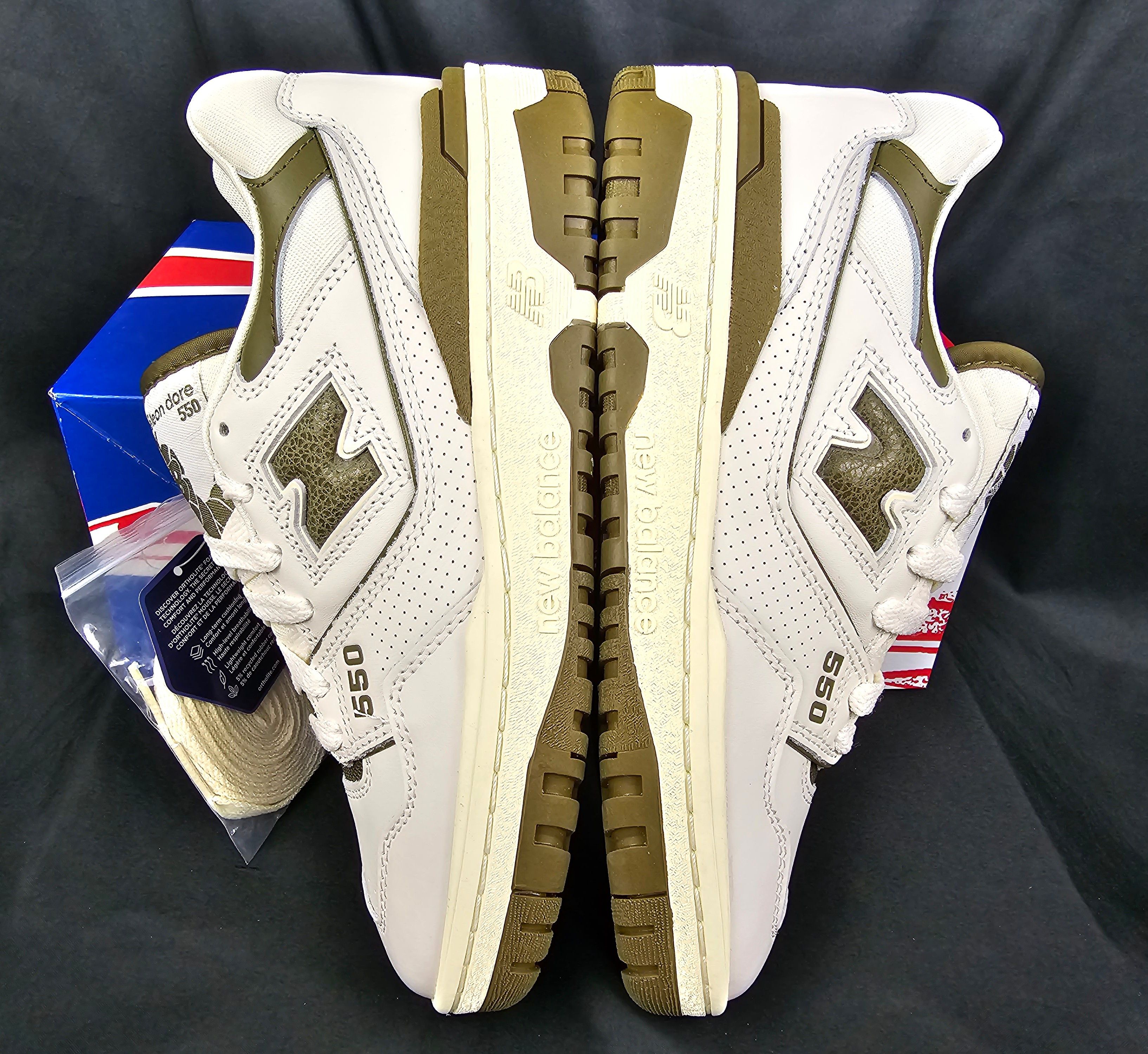 Aime Leon Dore × New Balance New Balance 550 x Aime Leon Dore White Olive Men's Size 6 US Size US 6 / EU 39 - 7 Thumbnail
