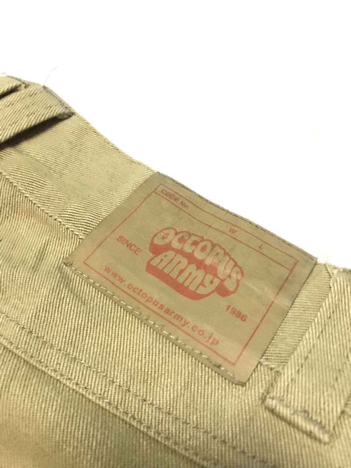 HIDEAWAYS × Japanese Brand × Octopus Octopus Army Block Party Casual Khaki Denim Jeans Size US 34 / EU 50 - 12 Thumbnail
