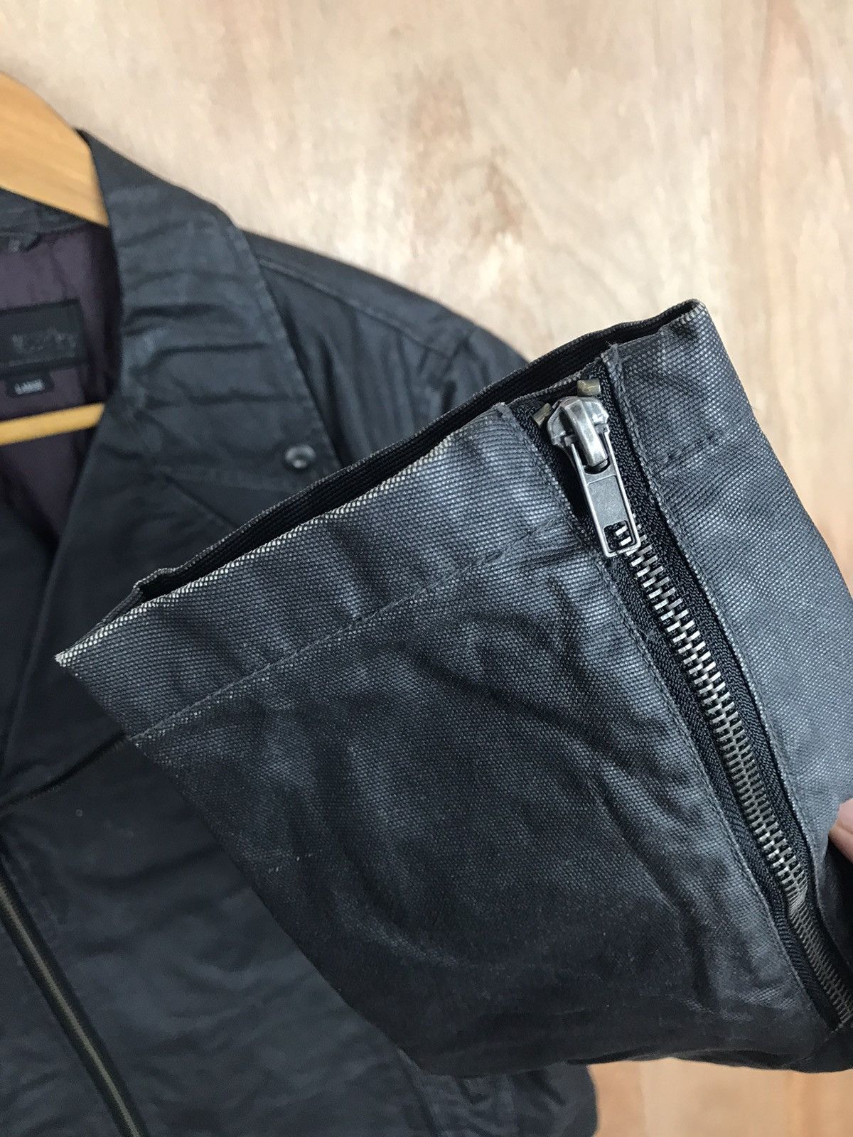 Japanese Brand × Mossimo Mossimo Black Waxed Coated Double Collar Jacket Size US L / EU 52-54 / 3 - 7 Thumbnail