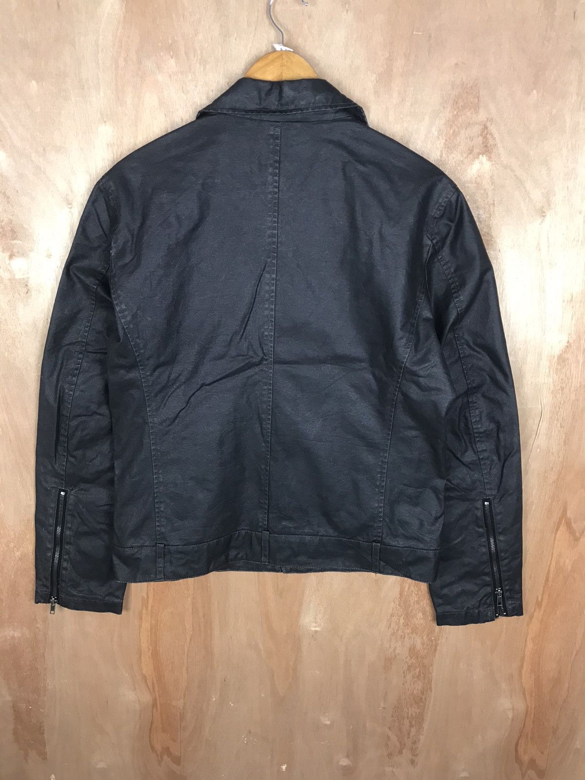 Japanese Brand × Mossimo Mossimo Black Waxed Coated Double Collar Jacket Size US L / EU 52-54 / 3 - 10 Thumbnail