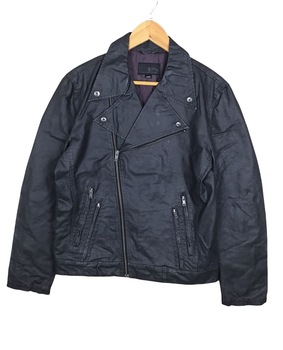 Japanese Brand × Mossimo Mossimo Black Waxed Coated Double Collar Jacket Size US L / EU 52-54 / 3 - 1 Thumbnail