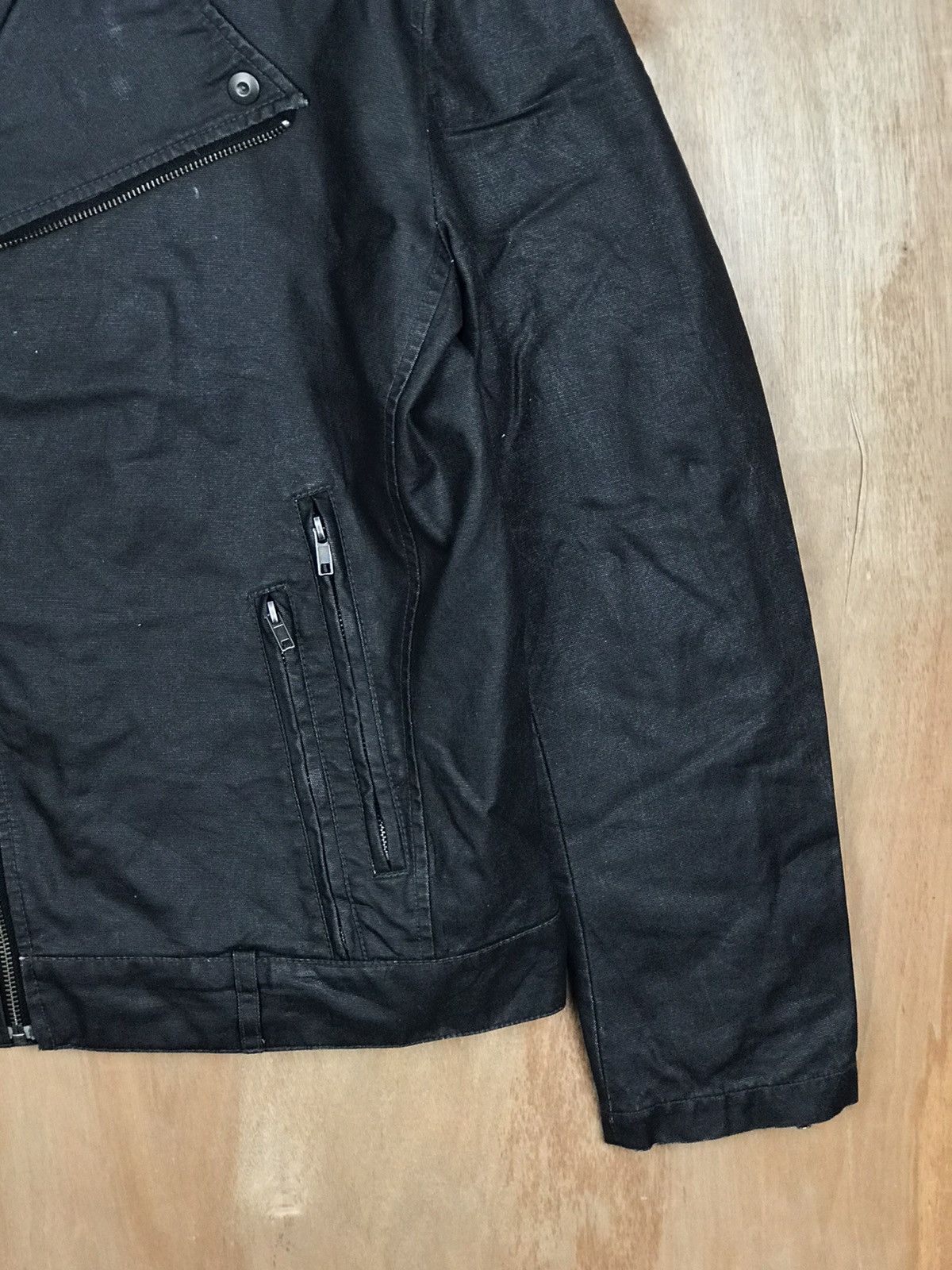 Japanese Brand × Mossimo Mossimo Black Waxed Coated Double Collar Jacket Size US L / EU 52-54 / 3 - 5 Thumbnail