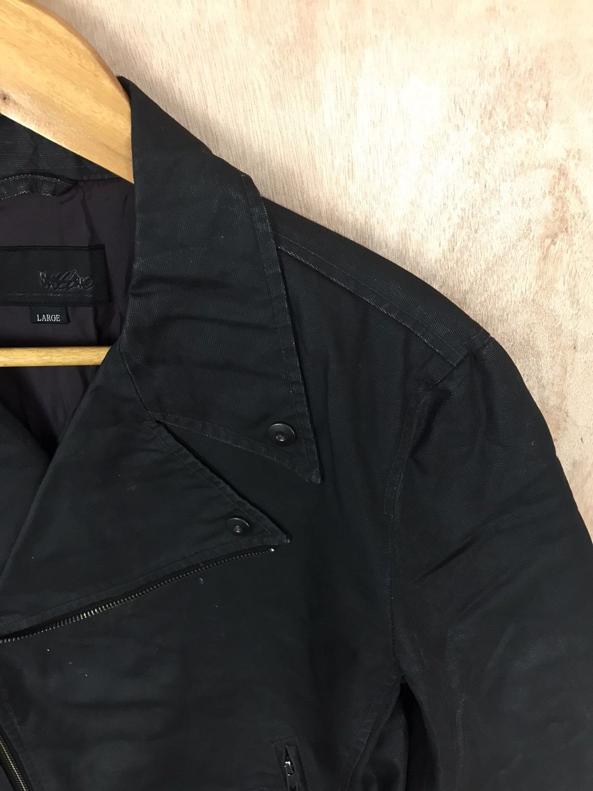 Japanese Brand × Mossimo Mossimo Black Waxed Coated Double Collar Jacket Size US L / EU 52-54 / 3 - 9 Thumbnail