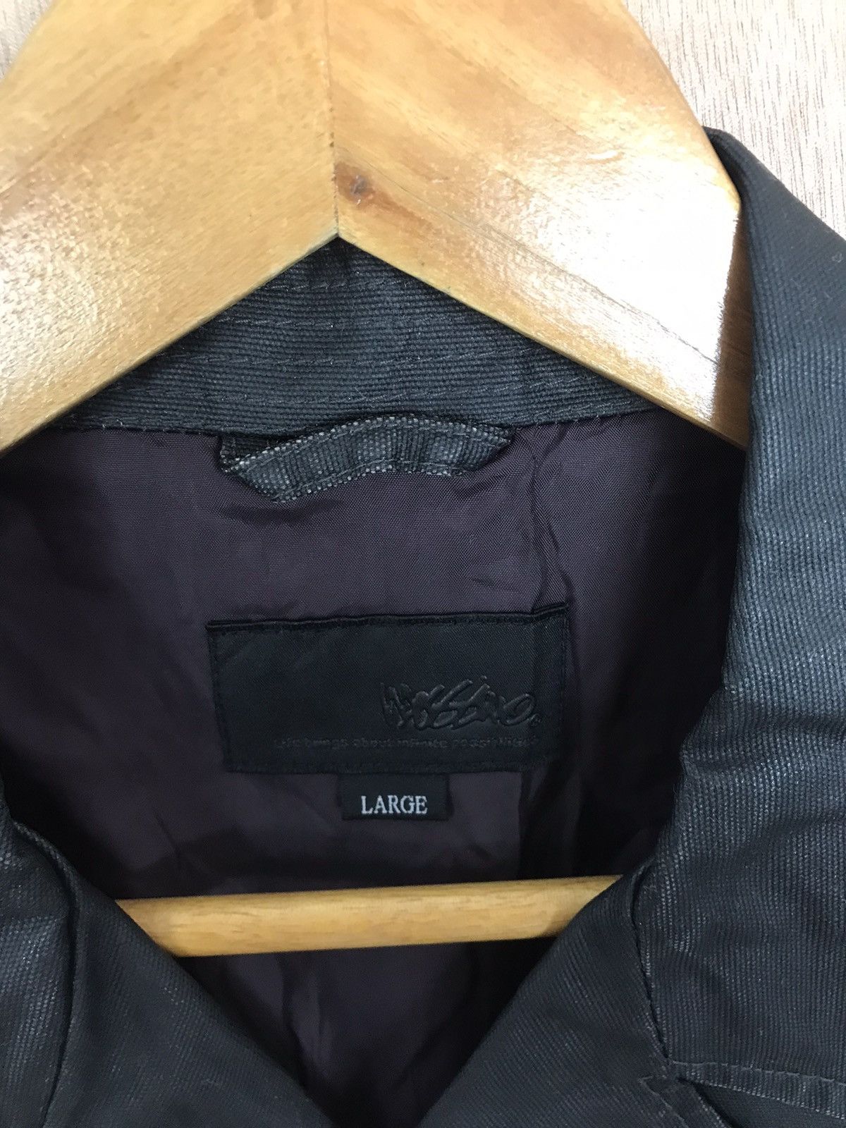 Japanese Brand × Mossimo Mossimo Black Waxed Coated Double Collar Jacket Size US L / EU 52-54 / 3 - 11 Thumbnail