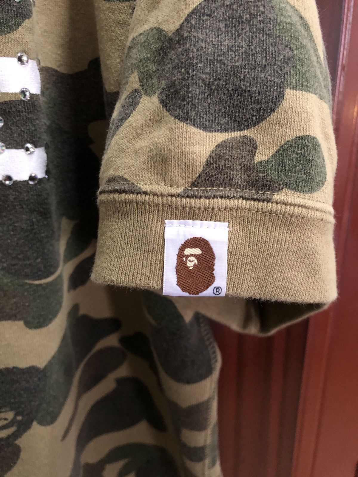 Bape × Swarovski Swarovski BAPE Logo Short Sleeve Sweatshirts 1st Camo Size US L / EU 52-54 / 3 - 5 Thumbnail