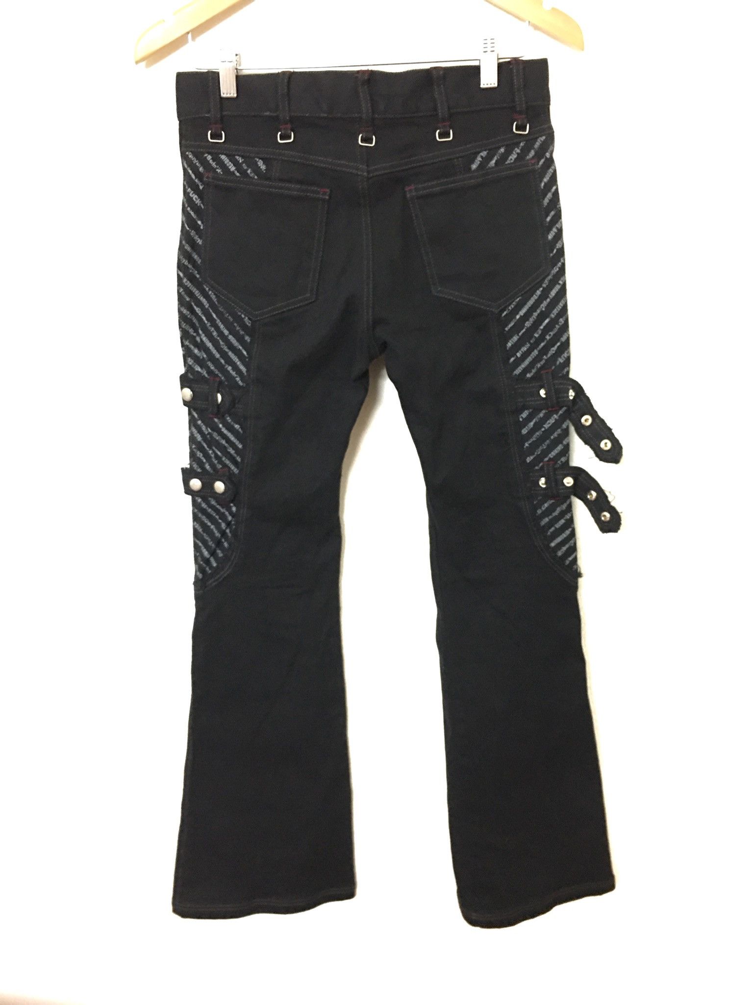 Japanese Brand Flared ALGONQUINS Zipper Punk Tactical Design Pants Size US 30 / EU 46 - 5 Thumbnail