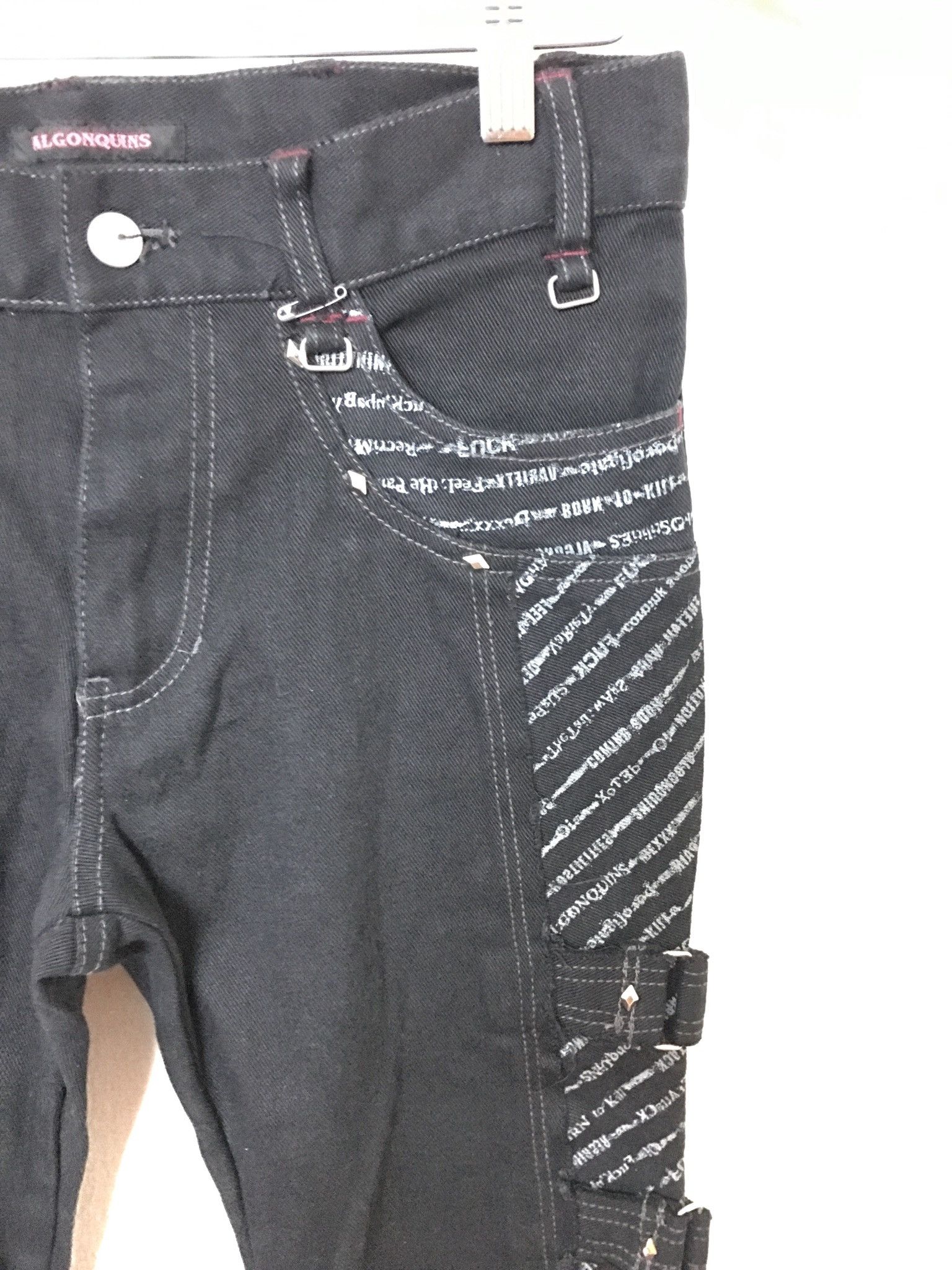 Japanese Brand Flared ALGONQUINS Zipper Punk Tactical Design Pants Size US 30 / EU 46 - 3 Thumbnail