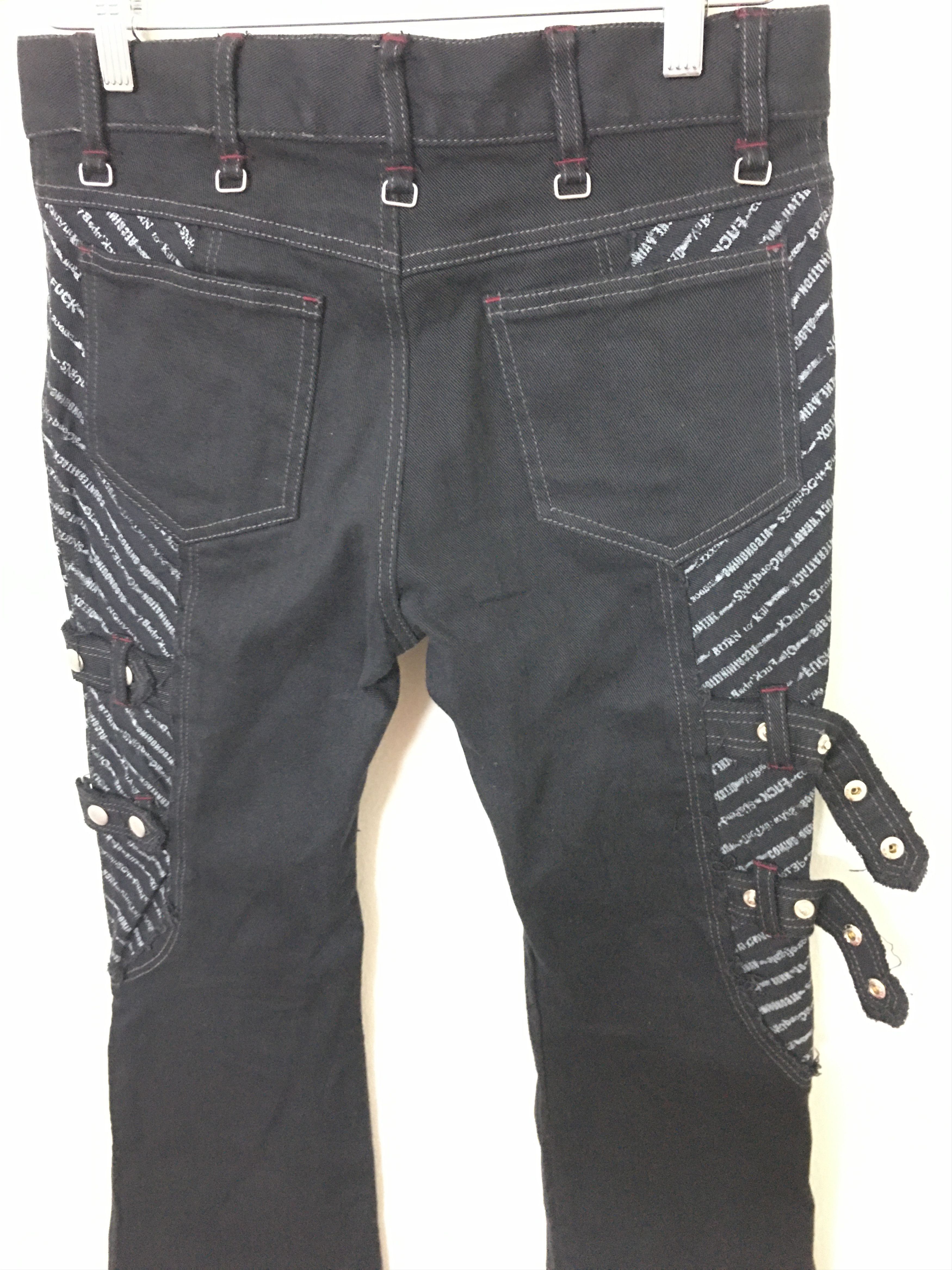 Japanese Brand Flared ALGONQUINS Zipper Punk Tactical Design Pants Size US 30 / EU 46 - 6 Thumbnail