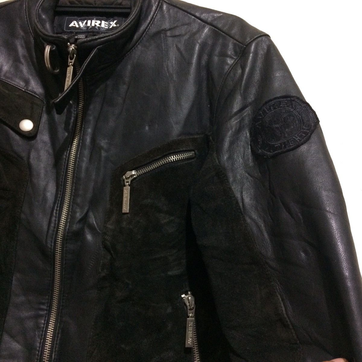 Avirex Vtg AVIREX Leather Embroidery Suede Military Punk Design Size M / US 6-8 / IT 42-44 - 2 Thumbnail
