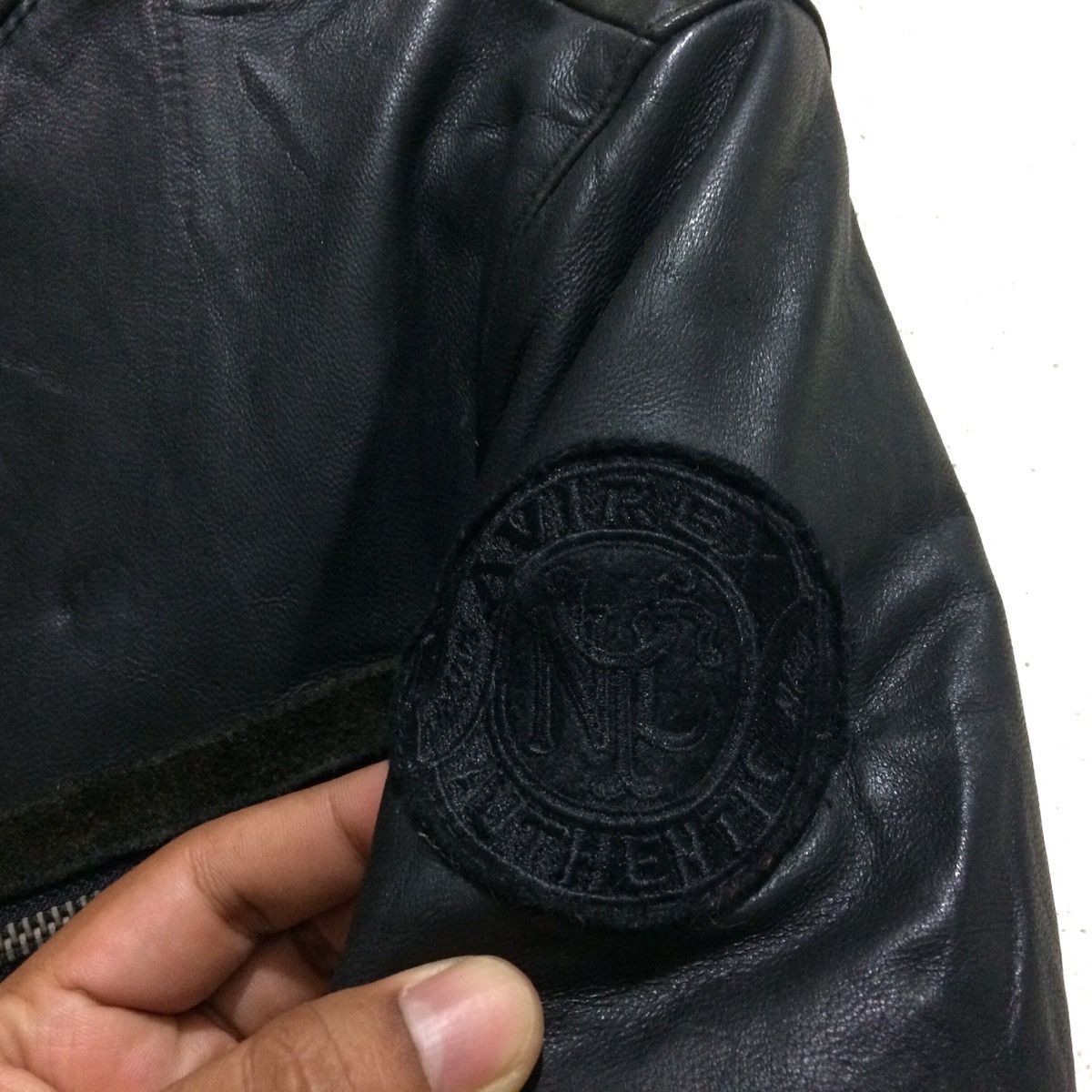 Avirex Vtg AVIREX Leather Embroidery Suede Military Punk Design Size M / US 6-8 / IT 42-44 - 3 Thumbnail