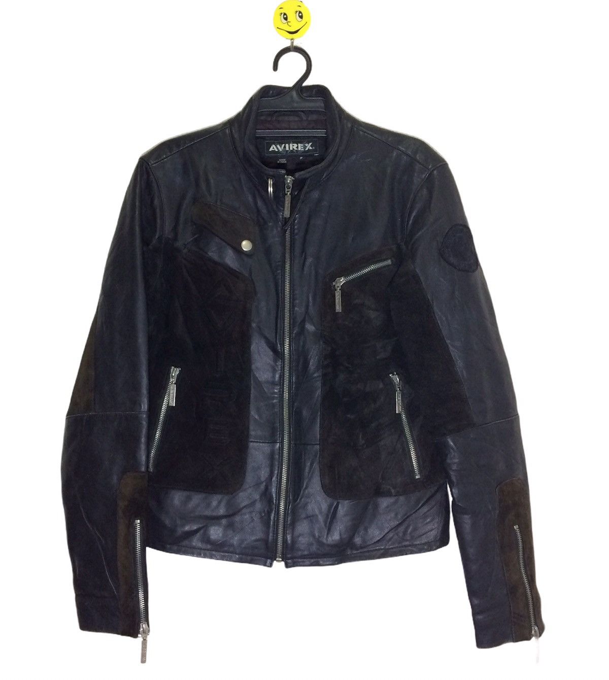 Avirex Vtg AVIREX Leather Embroidery Suede Military Punk Design Size M / US 6-8 / IT 42-44 - 1 Thumbnail