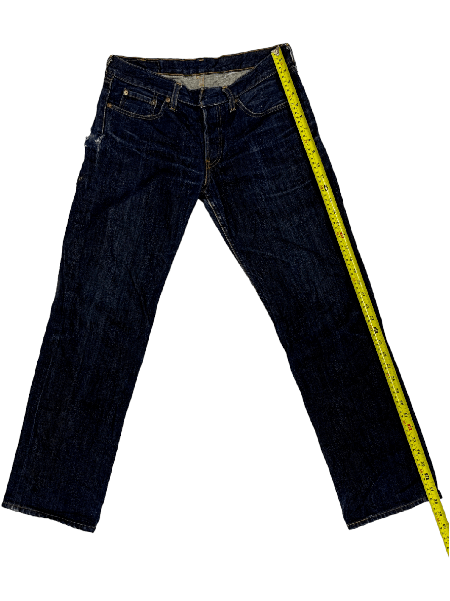 Levi's × Levi's Vintage Clothing SALES🔥Vintage 90s Levis 522 Raw Denim Distressed Jeans Size US 31 - 12 Thumbnail