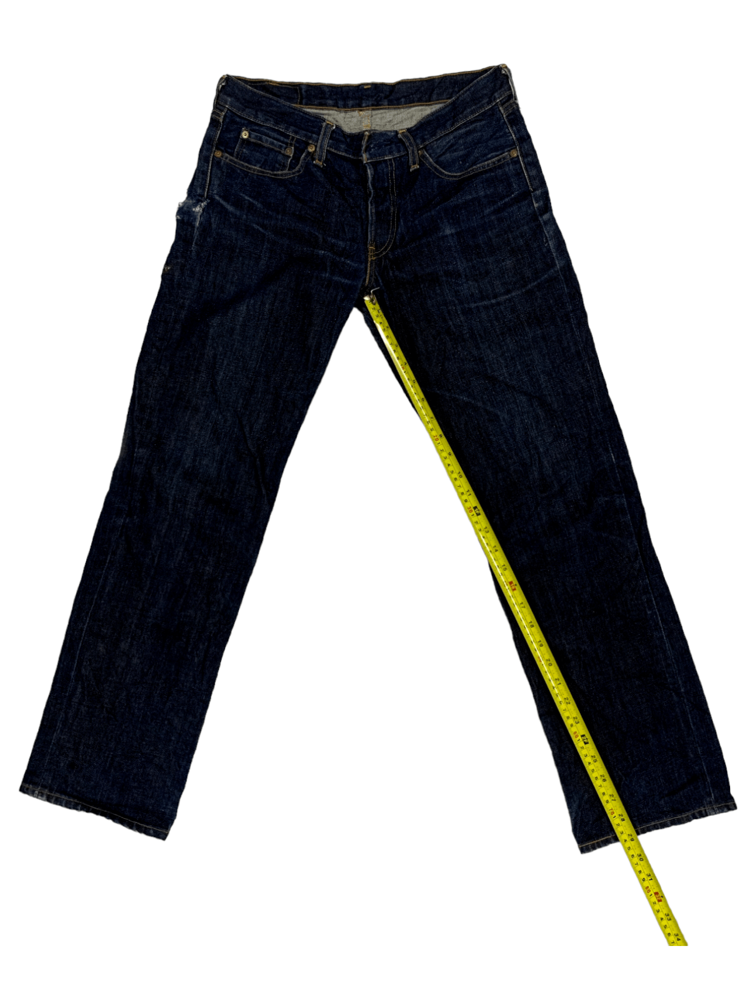 Levi's × Levi's Vintage Clothing SALES🔥Vintage 90s Levis 522 Raw Denim Distressed Jeans Size US 31 - 14 Thumbnail
