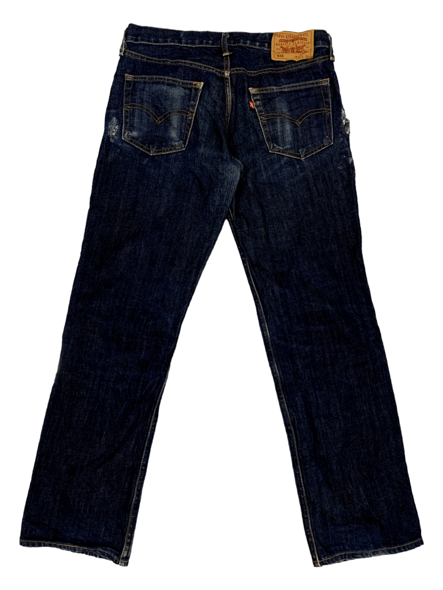 Levi's × Levi's Vintage Clothing SALES🔥Vintage 90s Levis 522 Raw Denim Distressed Jeans Size US 31 - 6 Thumbnail