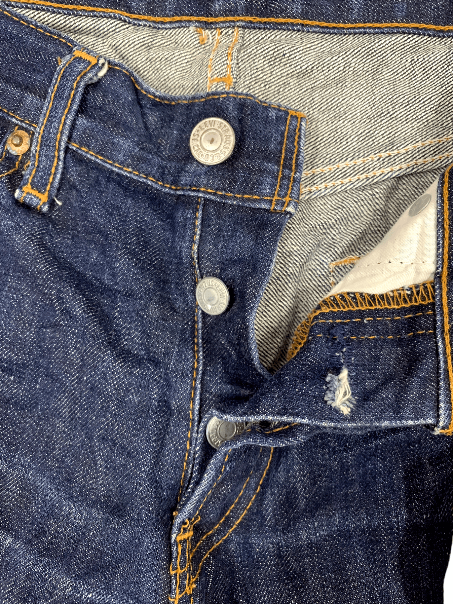 Levi's × Levi's Vintage Clothing SALES🔥Vintage 90s Levis 522 Raw Denim Distressed Jeans Size US 31 - 3 Thumbnail
