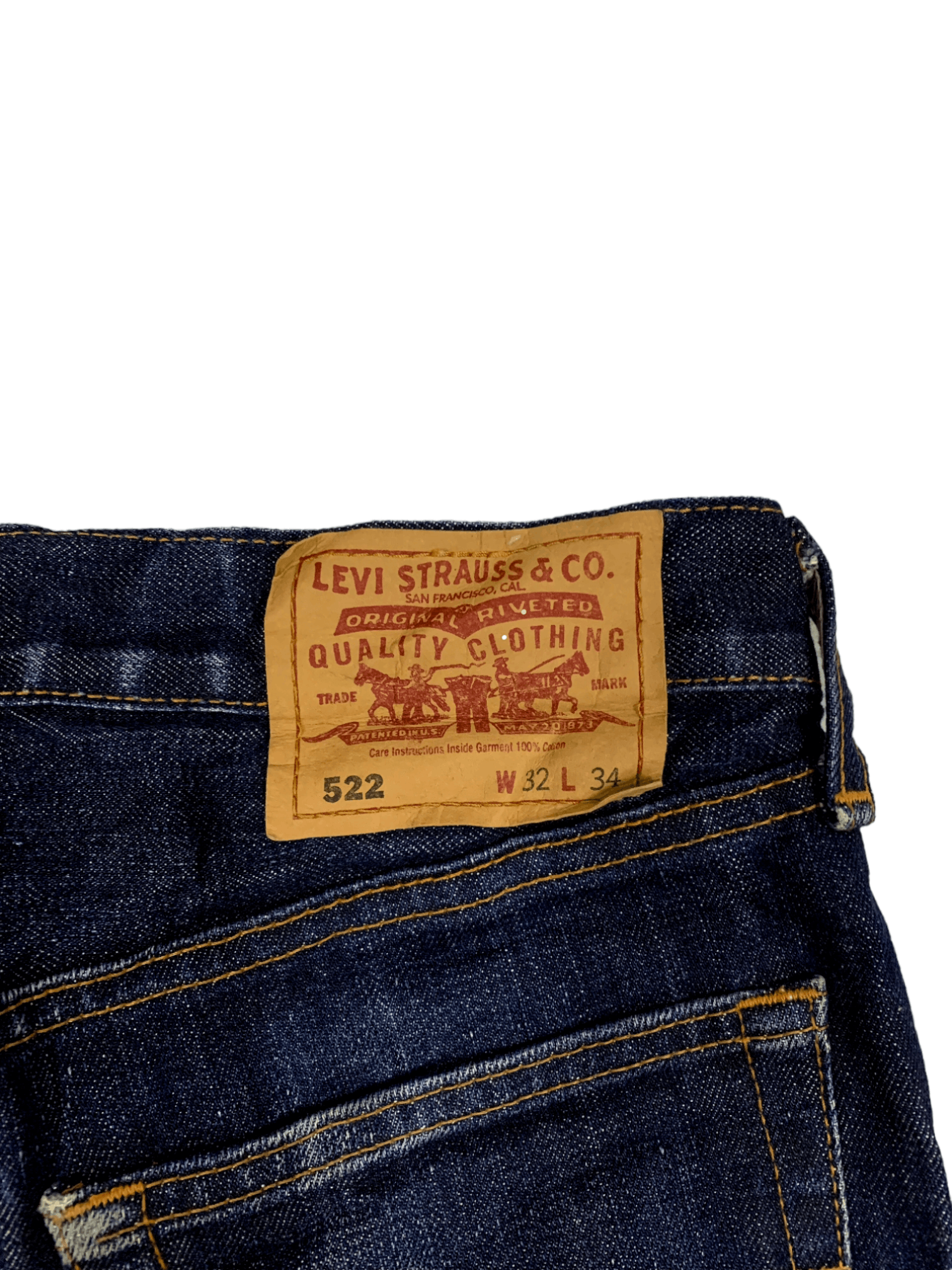 Levi's × Levi's Vintage Clothing SALES🔥Vintage 90s Levis 522 Raw Denim Distressed Jeans Size US 31 - 8 Thumbnail