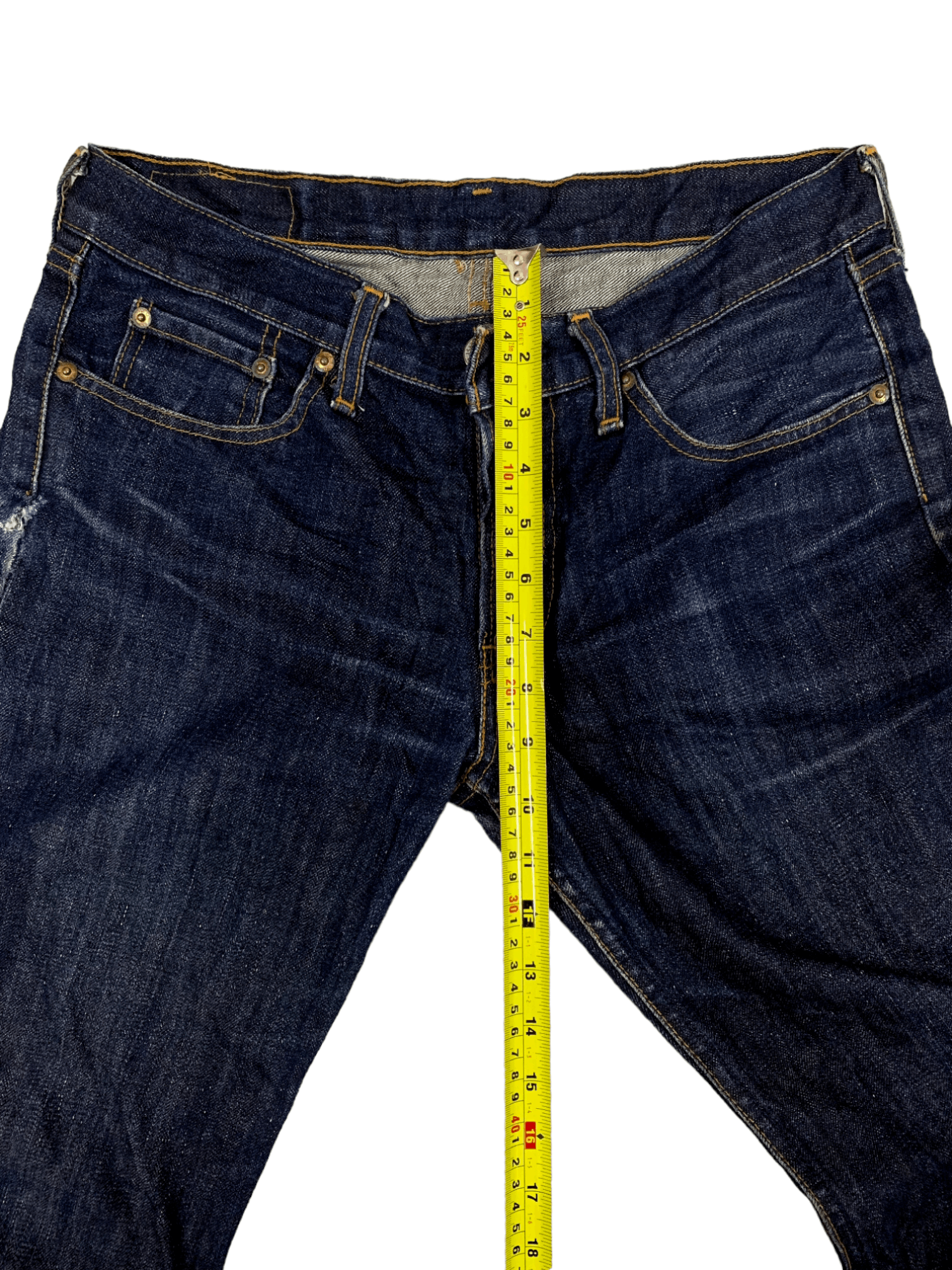 Levi's × Levi's Vintage Clothing SALES🔥Vintage 90s Levis 522 Raw Denim Distressed Jeans Size US 31 - 13 Thumbnail