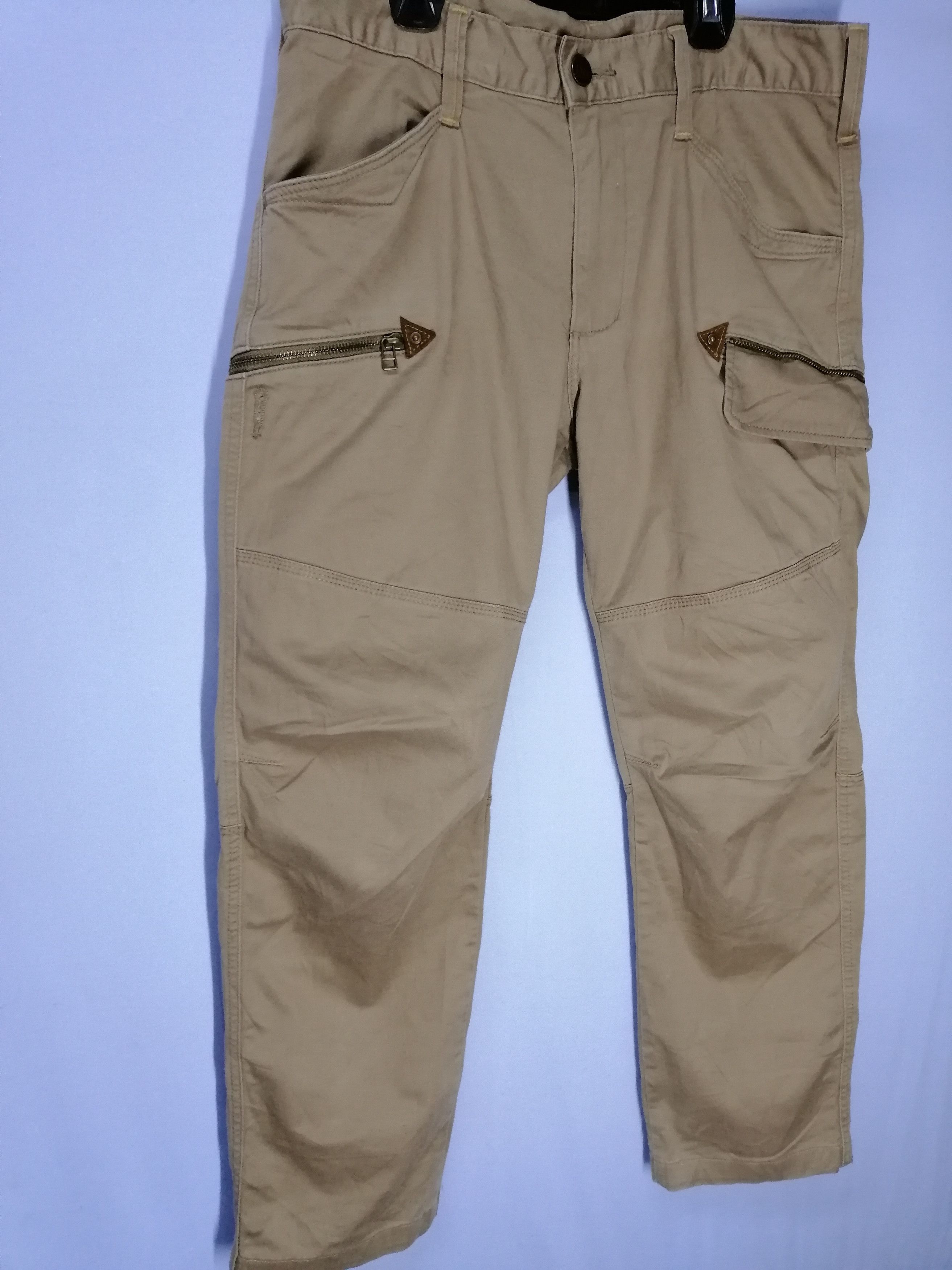 Edwin Cargo Pockets Edwin Work Wear Zipper Pockets Straight Slim Size US 33 - 2 Thumbnail