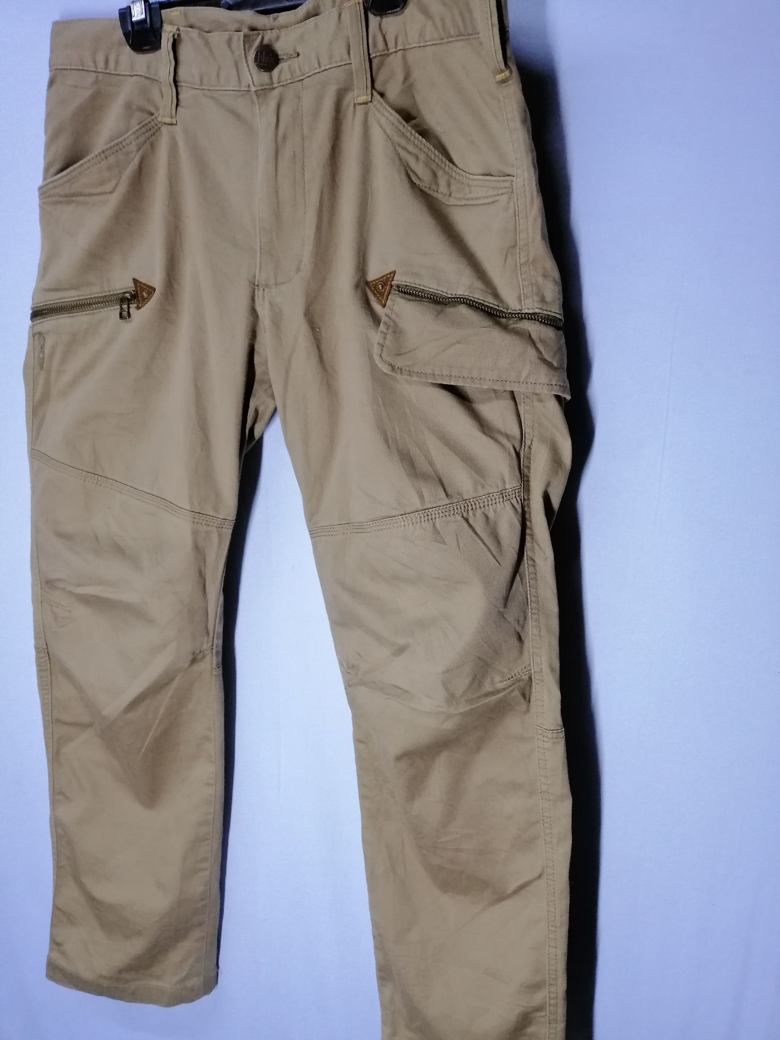 Edwin Cargo Pockets Edwin Work Wear Zipper Pockets Straight Slim Size US 33 - 3 Thumbnail