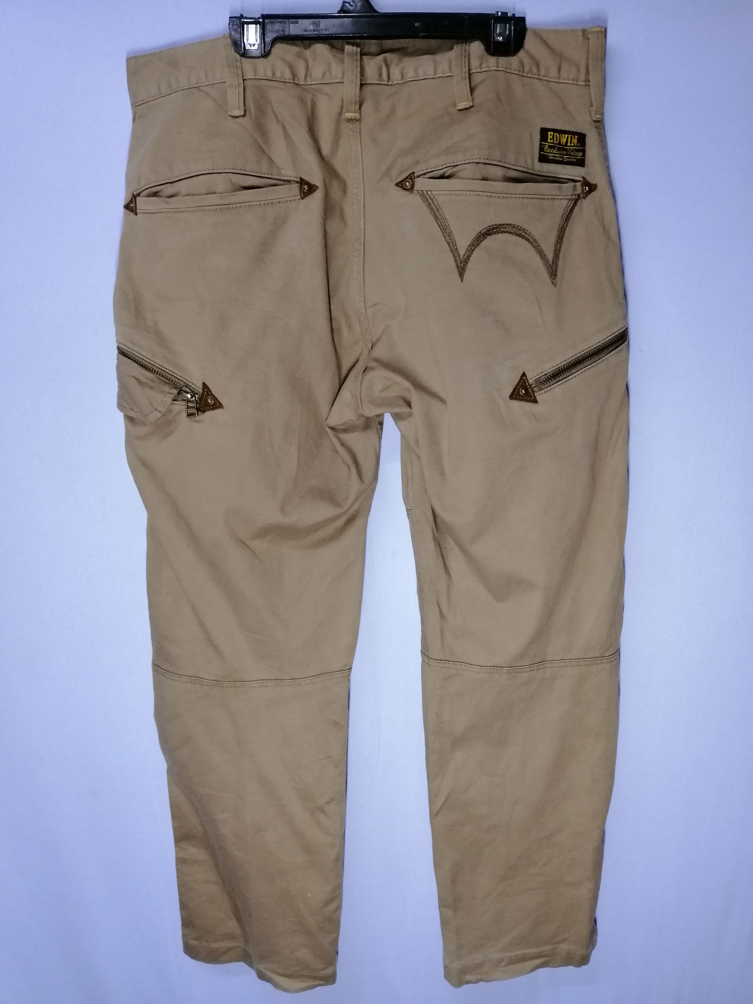 Edwin Cargo Pockets Edwin Work Wear Zipper Pockets Straight Slim Size US 33 - 5 Thumbnail