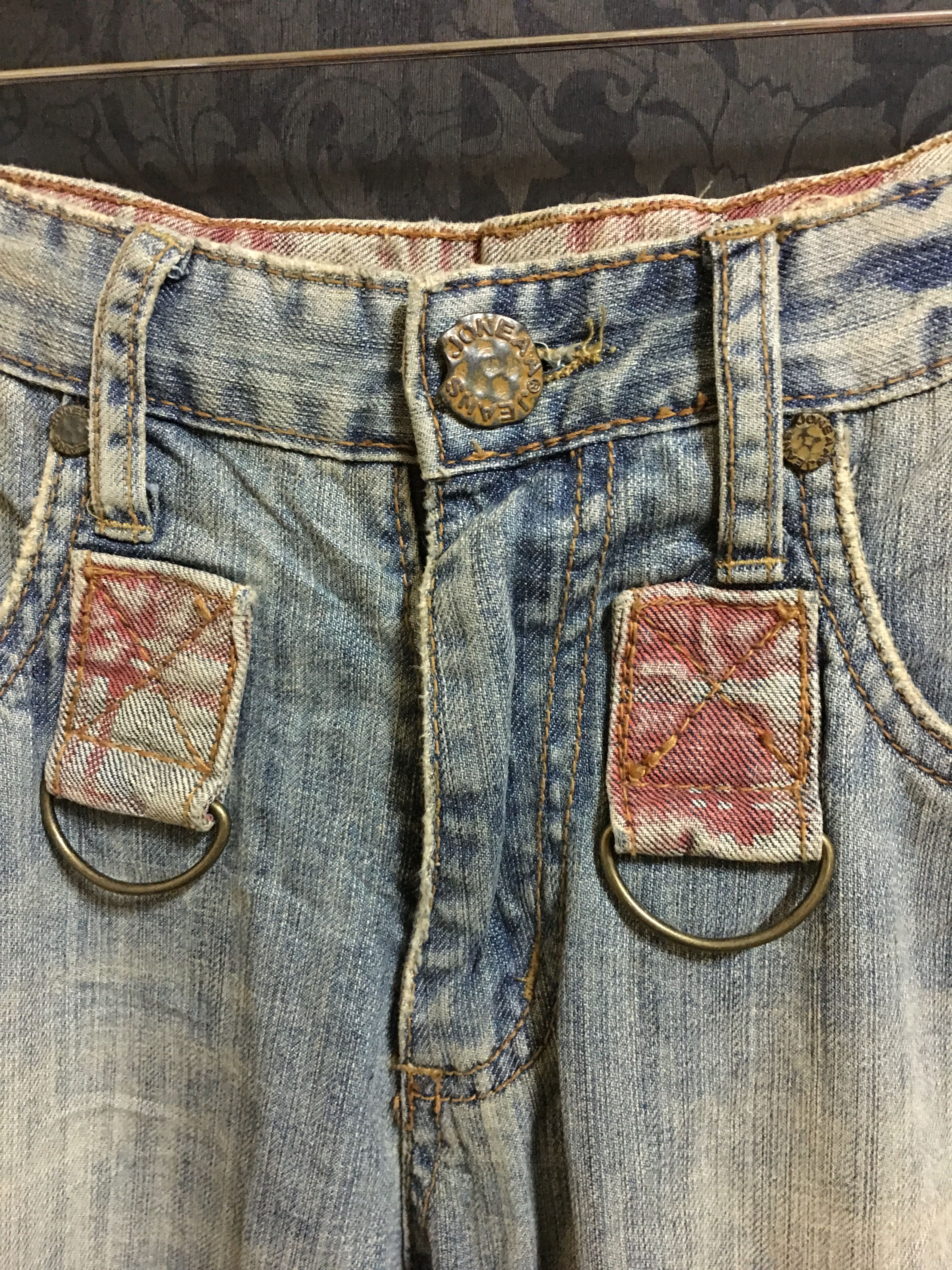 Japanese Brand Joneaa Distressed Jeans With Zipper at Back Side Size US 32 / EU 48 - 4 Thumbnail