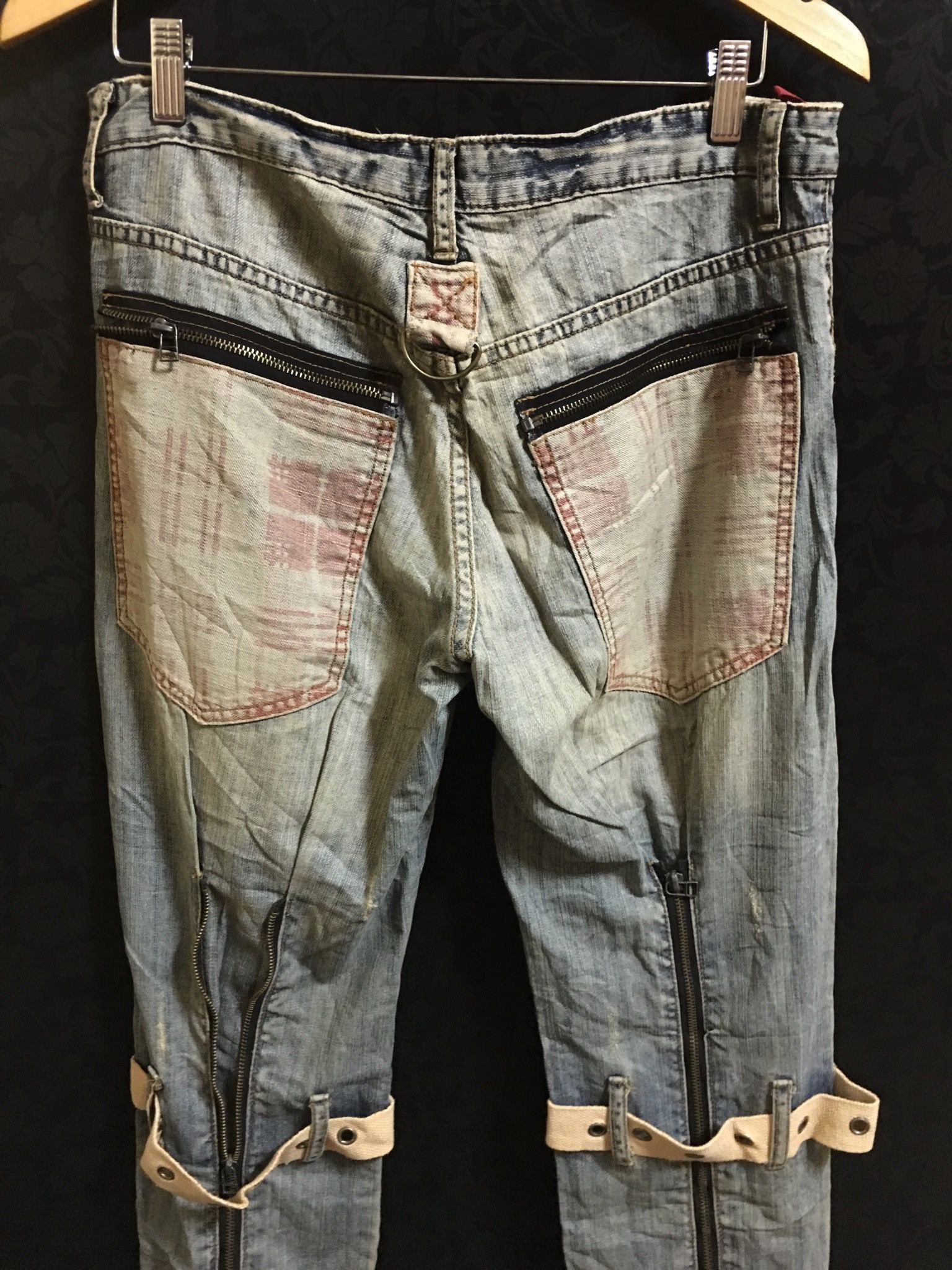Japanese Brand Joneaa Distressed Jeans With Zipper at Back Side Size US 32 / EU 48 - 6 Thumbnail